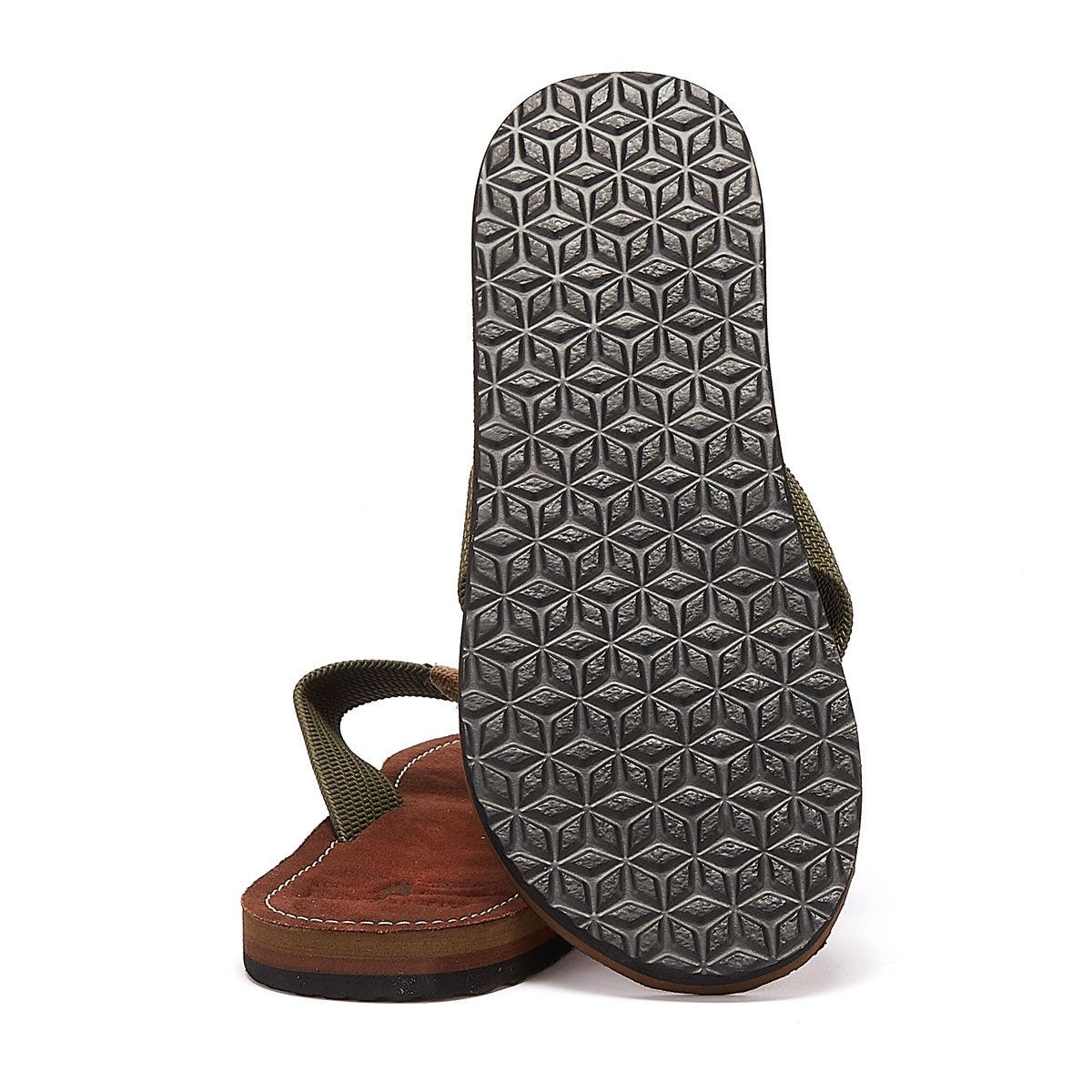 Barbour Toeman Herren Olive Flip Flops