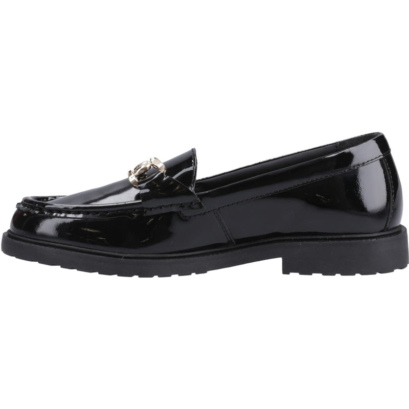 Hush Puppies Verity Patent Snaffle Damen Schwarze Farbe Lederloafer