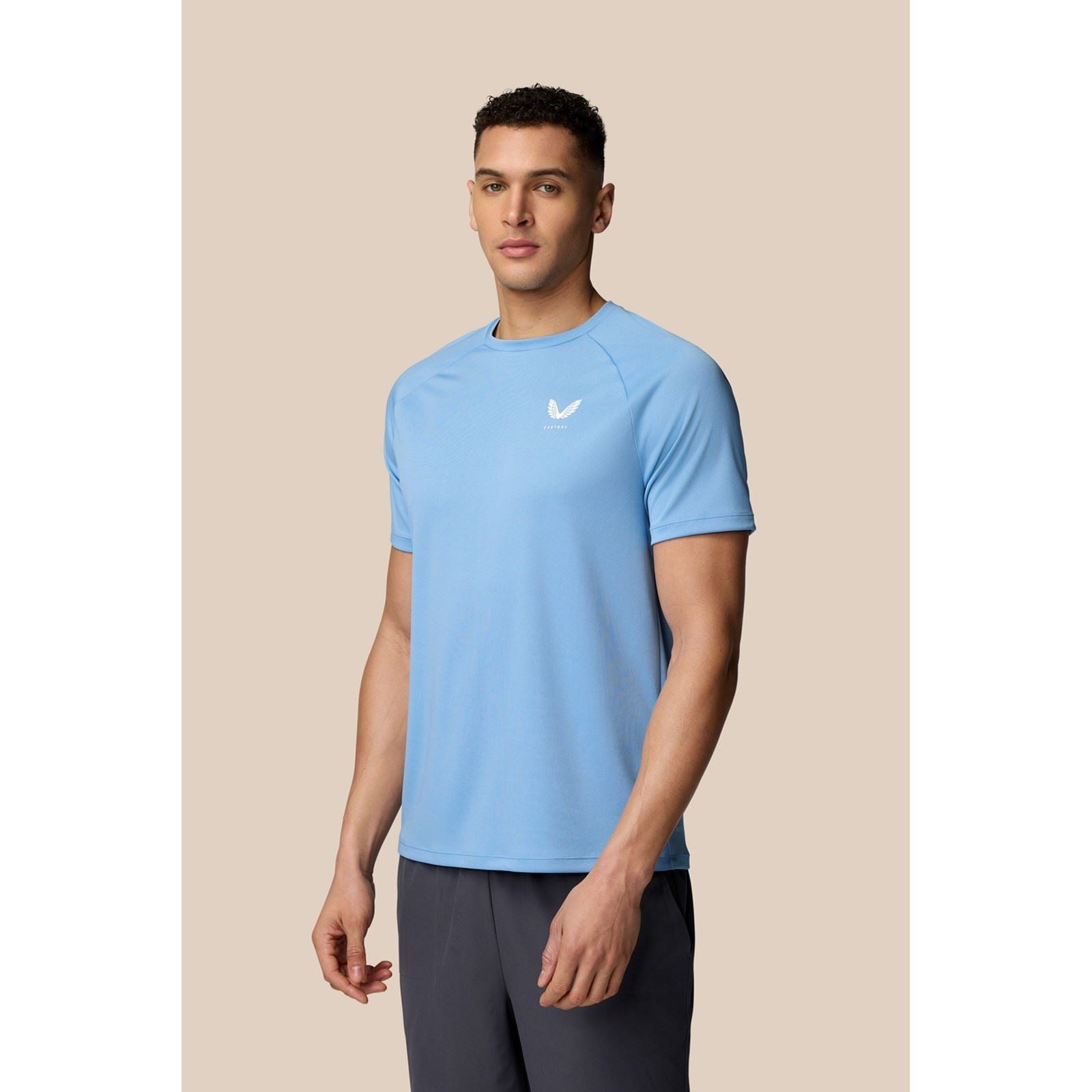 Castore Adapt Training T-Shirt Polyester Herren Blaue Sport-T-Shirts
