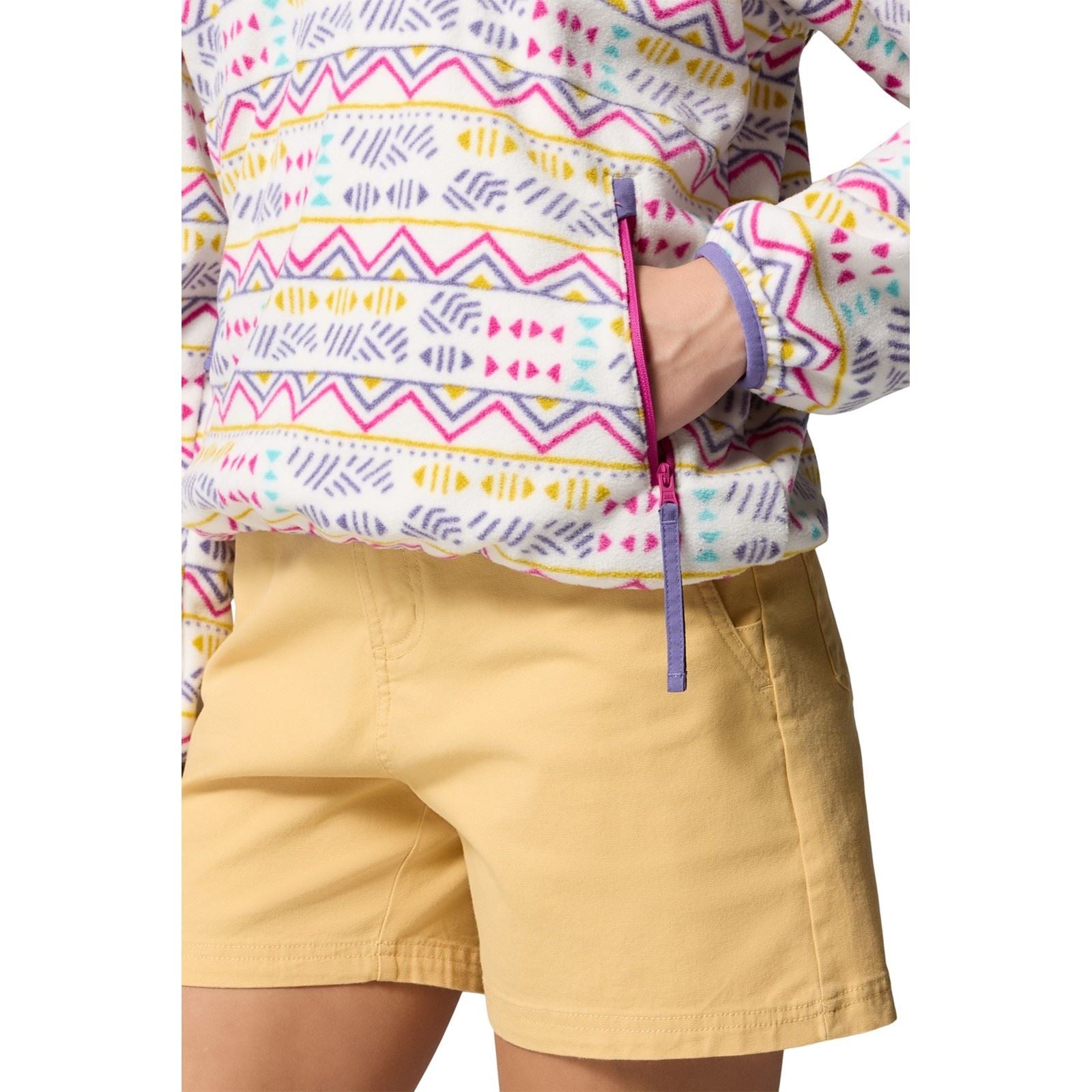 Columbia Sequoia Grove Printed Half Zip Polyester Damen Weißer Fleece-Pullover
