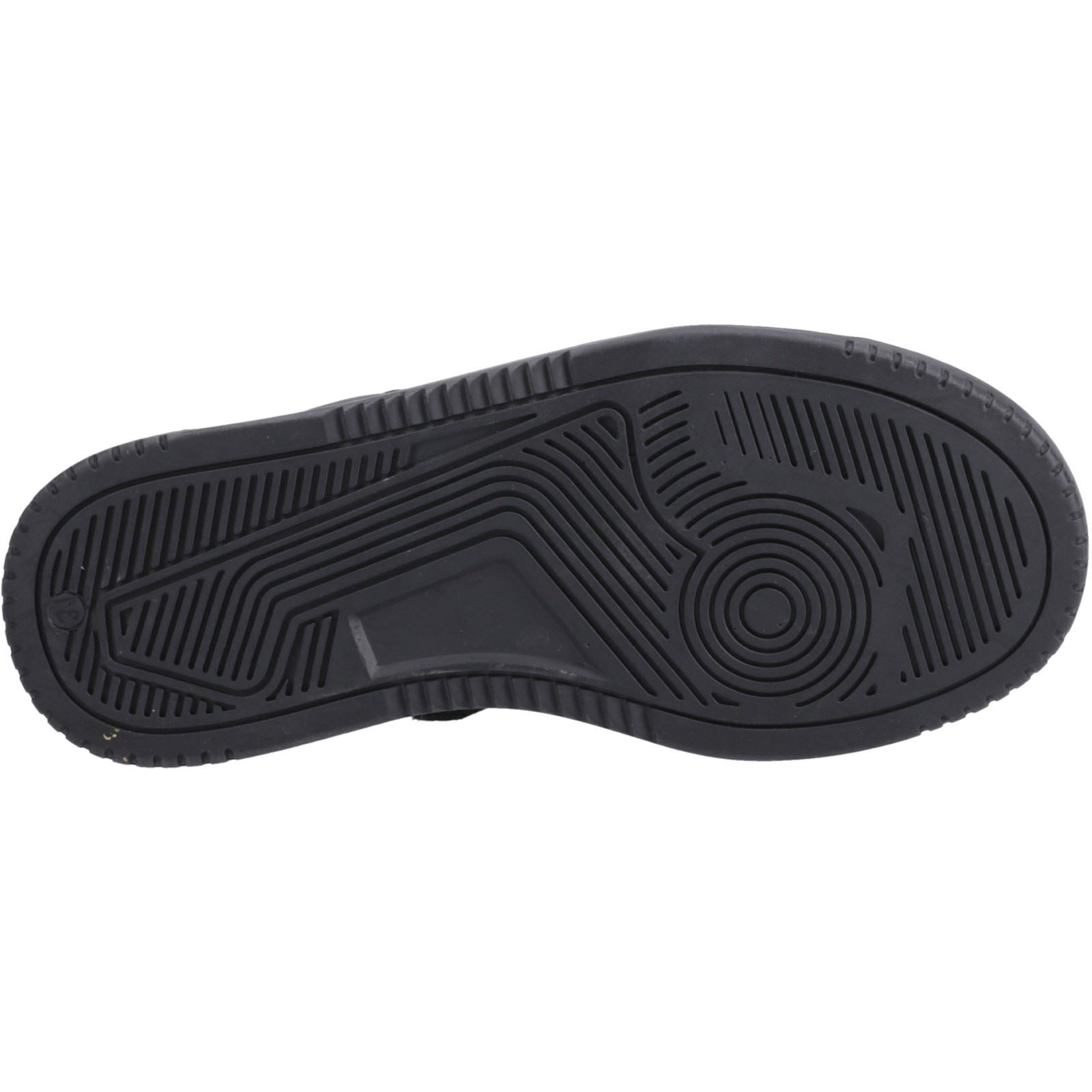 Hush Puppies Dougie Leder Jungen Schwarze Farbe Turnschuhe