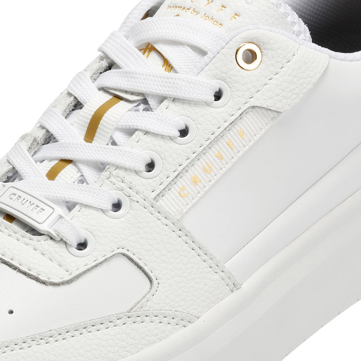 Cruyff Endorsed Tennis Leder Herren Weiße Sneakers