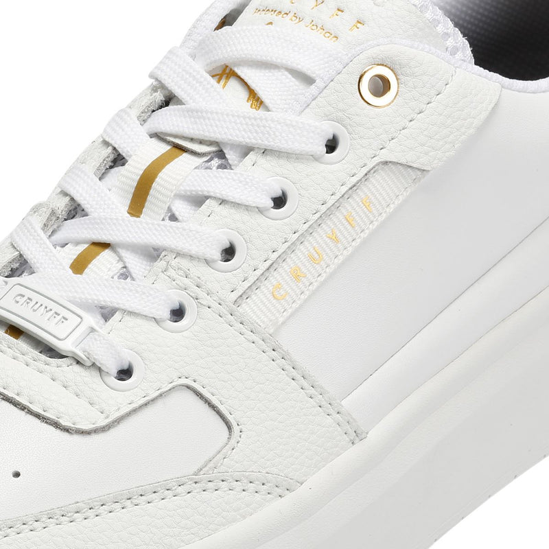 Cruyff Endorsed Tennis Leder Herren Weiße Sneakers