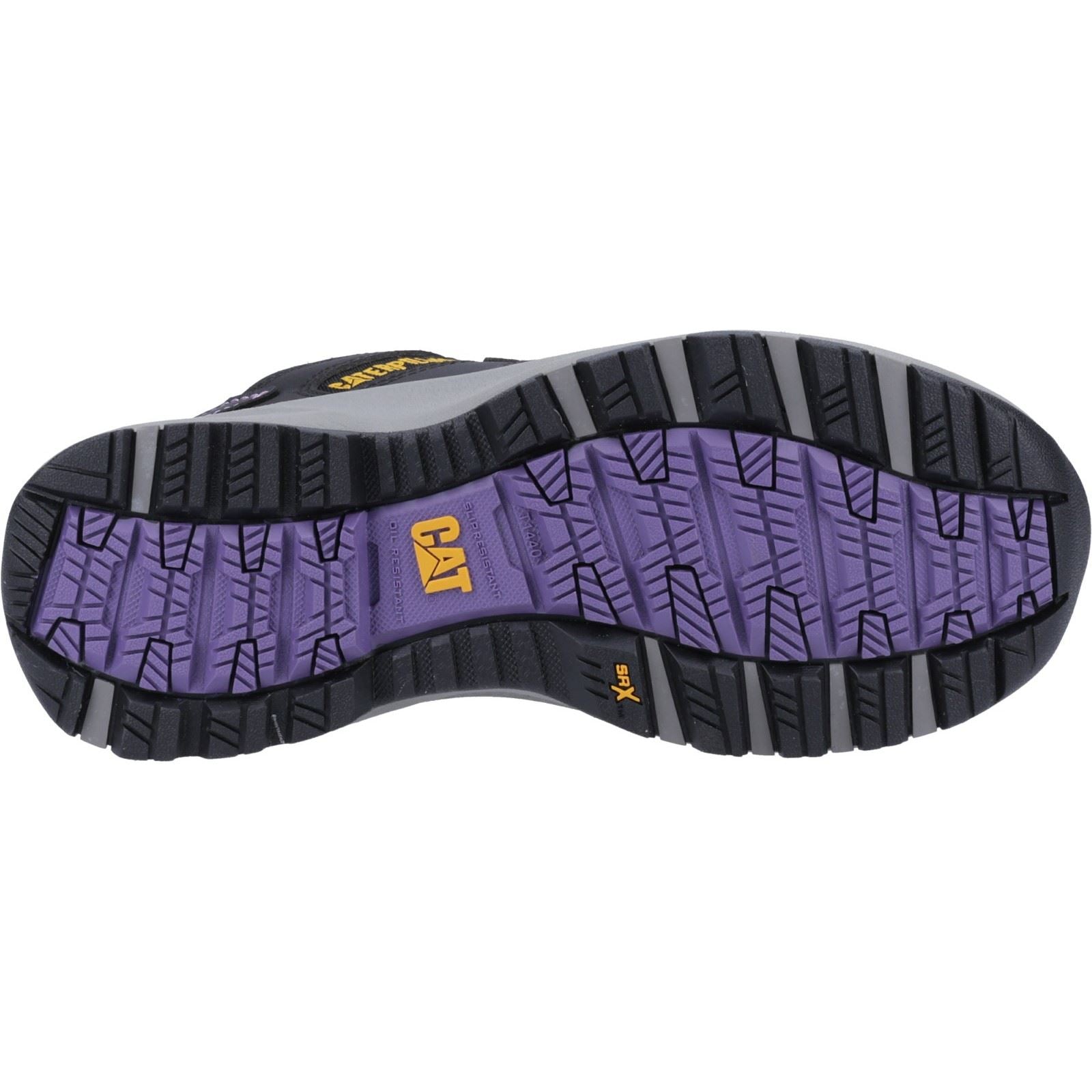 Caterpillar Elmore Pvc Schwarz/Lila Sicherheitsschuhe