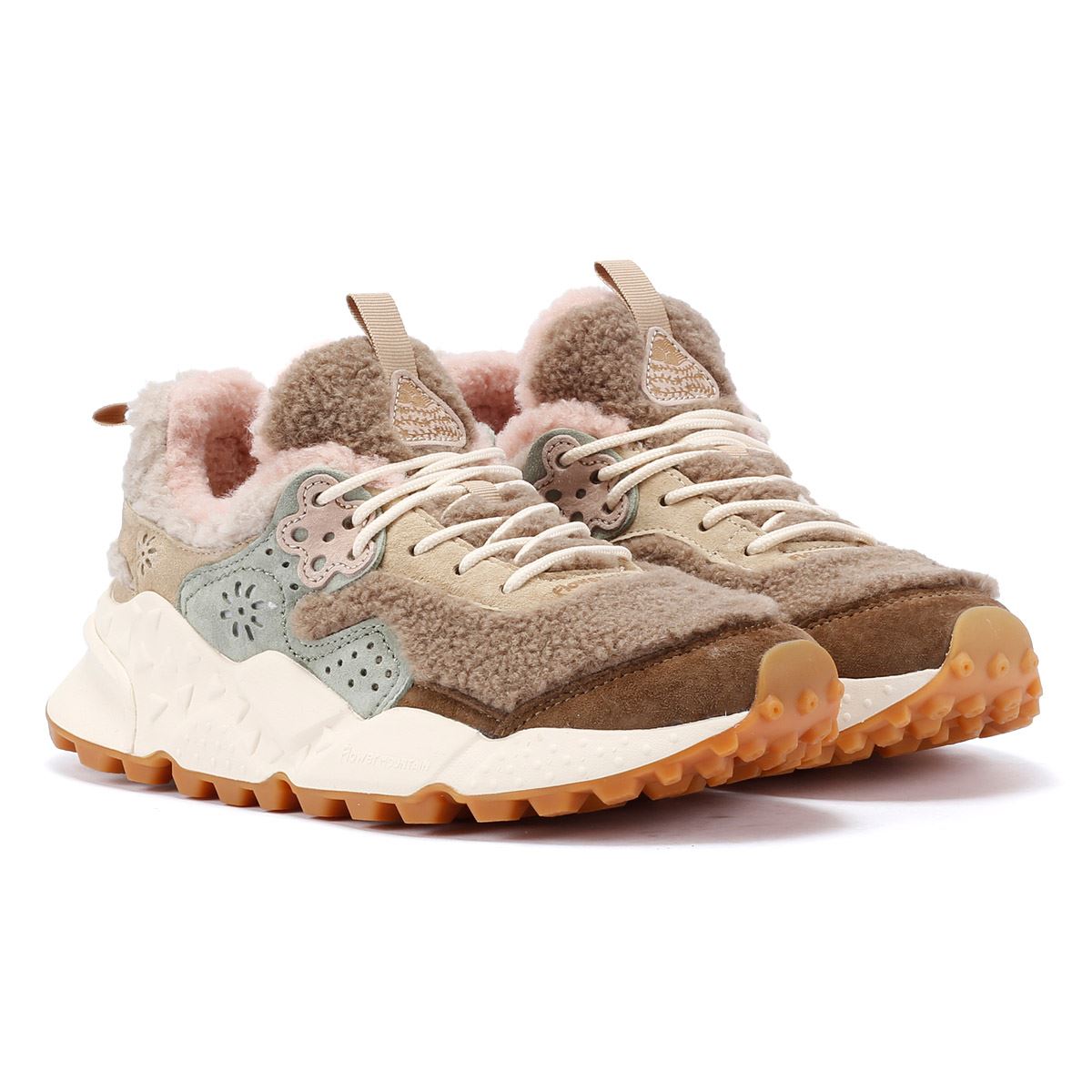 Flower Mountain Kotetsu Teddy Damen-Sneaker Aus Wollmischung In Beige