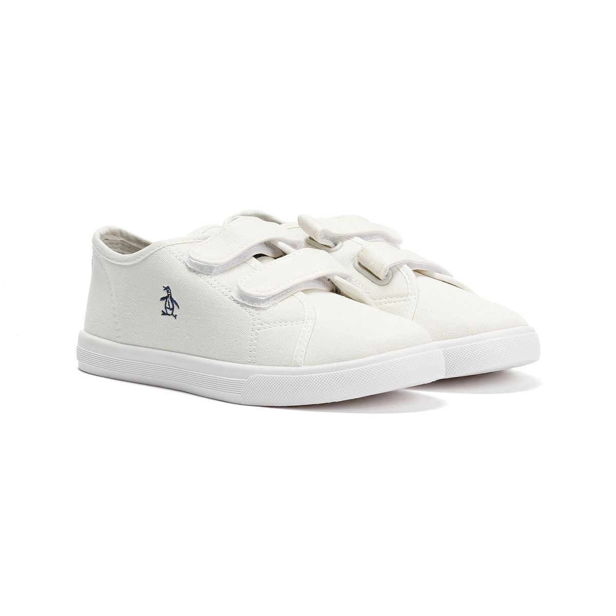 Penguin Junior Sparton Hook and loop Textile Weiße Sneakers