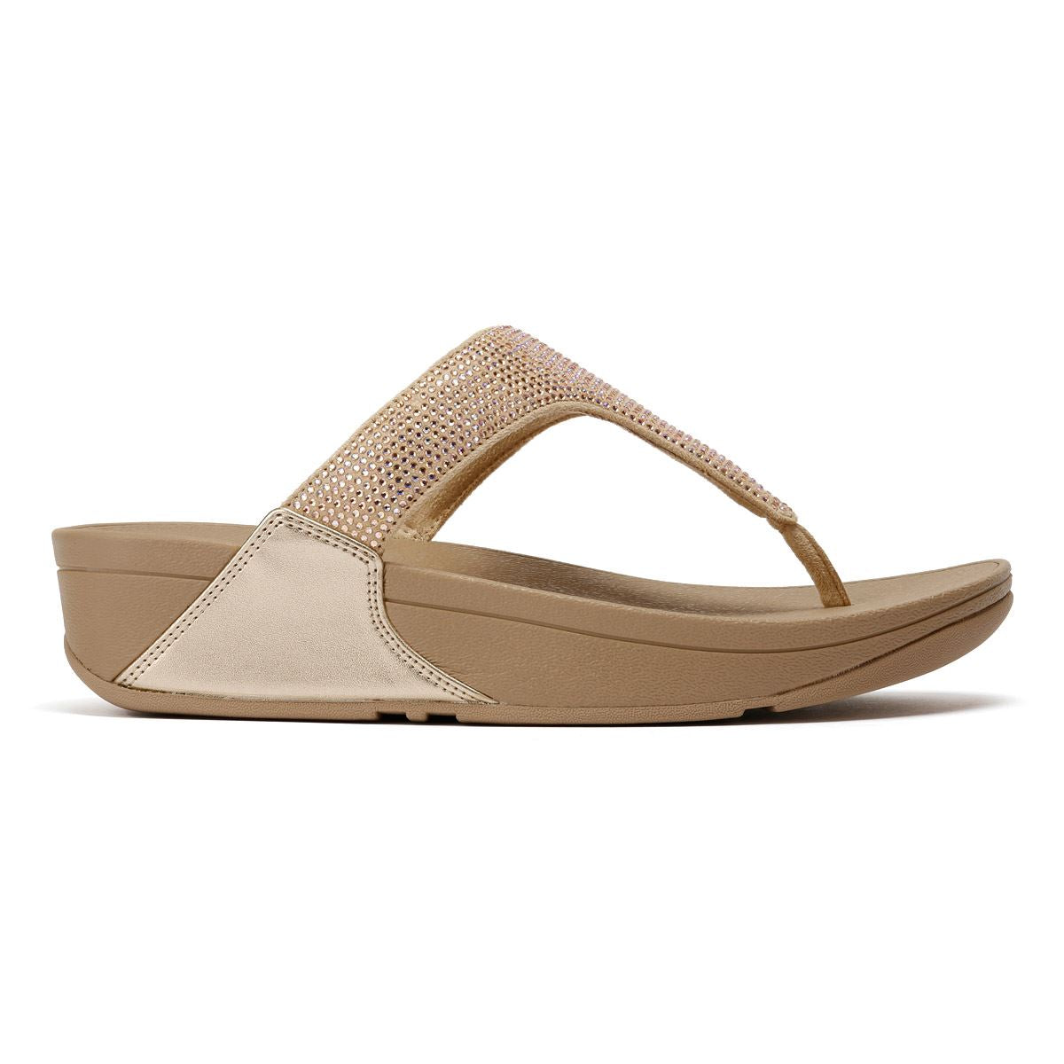 FitFlop Lulu Crystal Damen Beige Sandalen