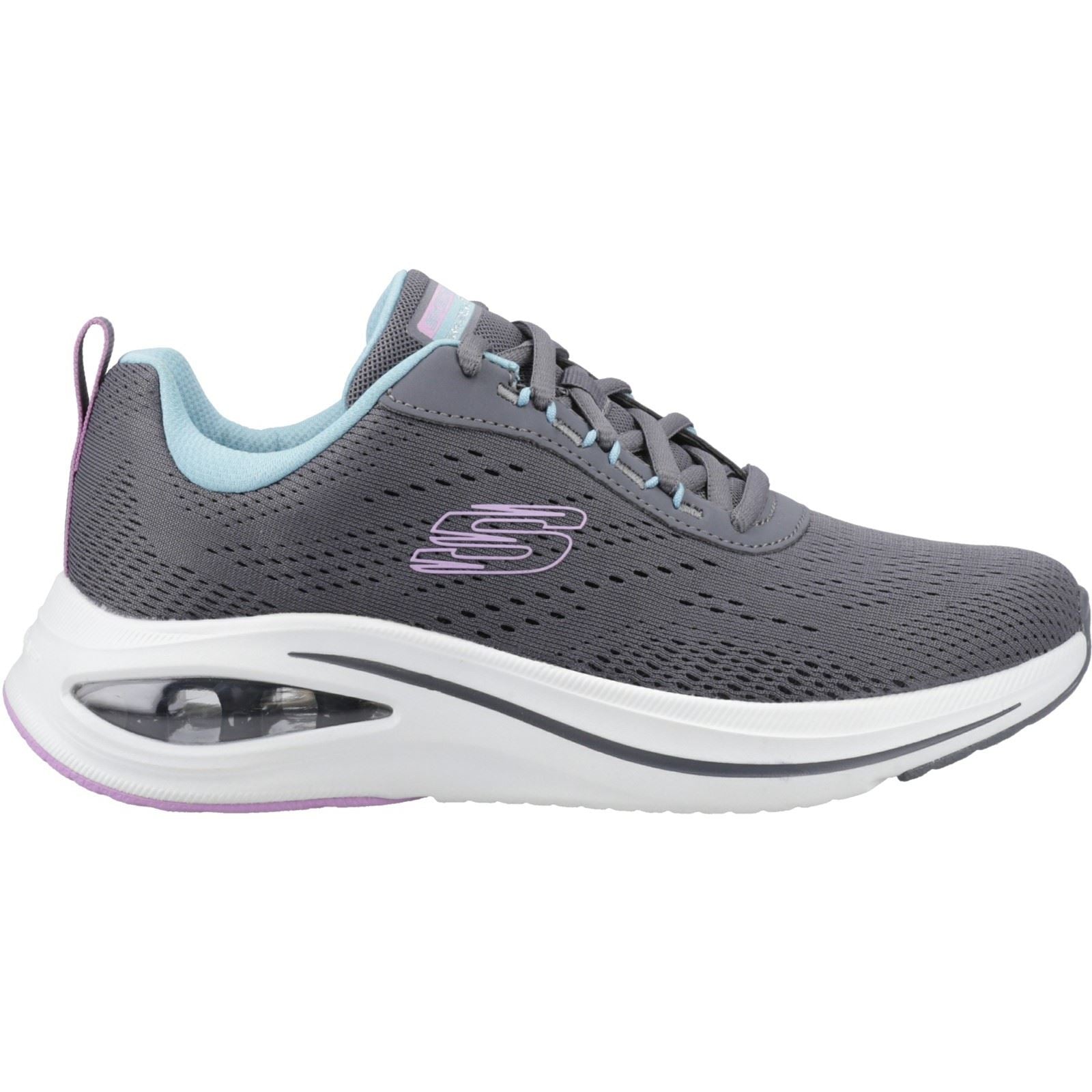 Skechers Skech-Air Meta - Aired Out Damen-Sneaker Aus Textil, Holzkohle/Mehrfarbig