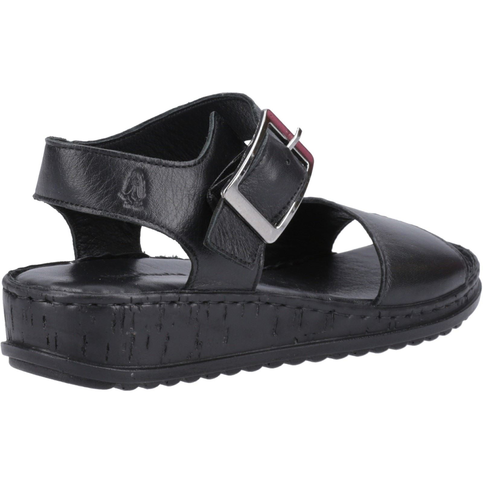 Hush Puppies Ellie Damen Sandalen Aus Schwarzem Leder/Schwarz