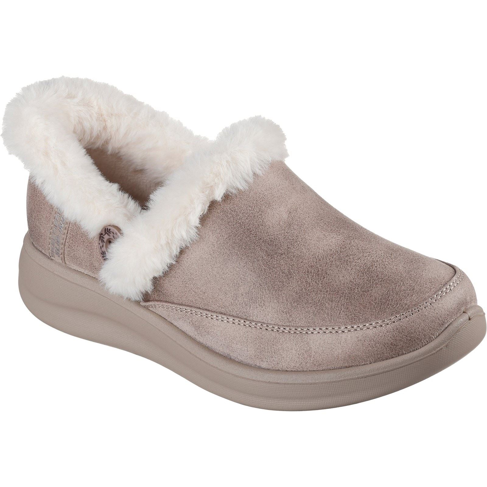 Skechers Cozy Escape Damen Hausschuhe In Taupe