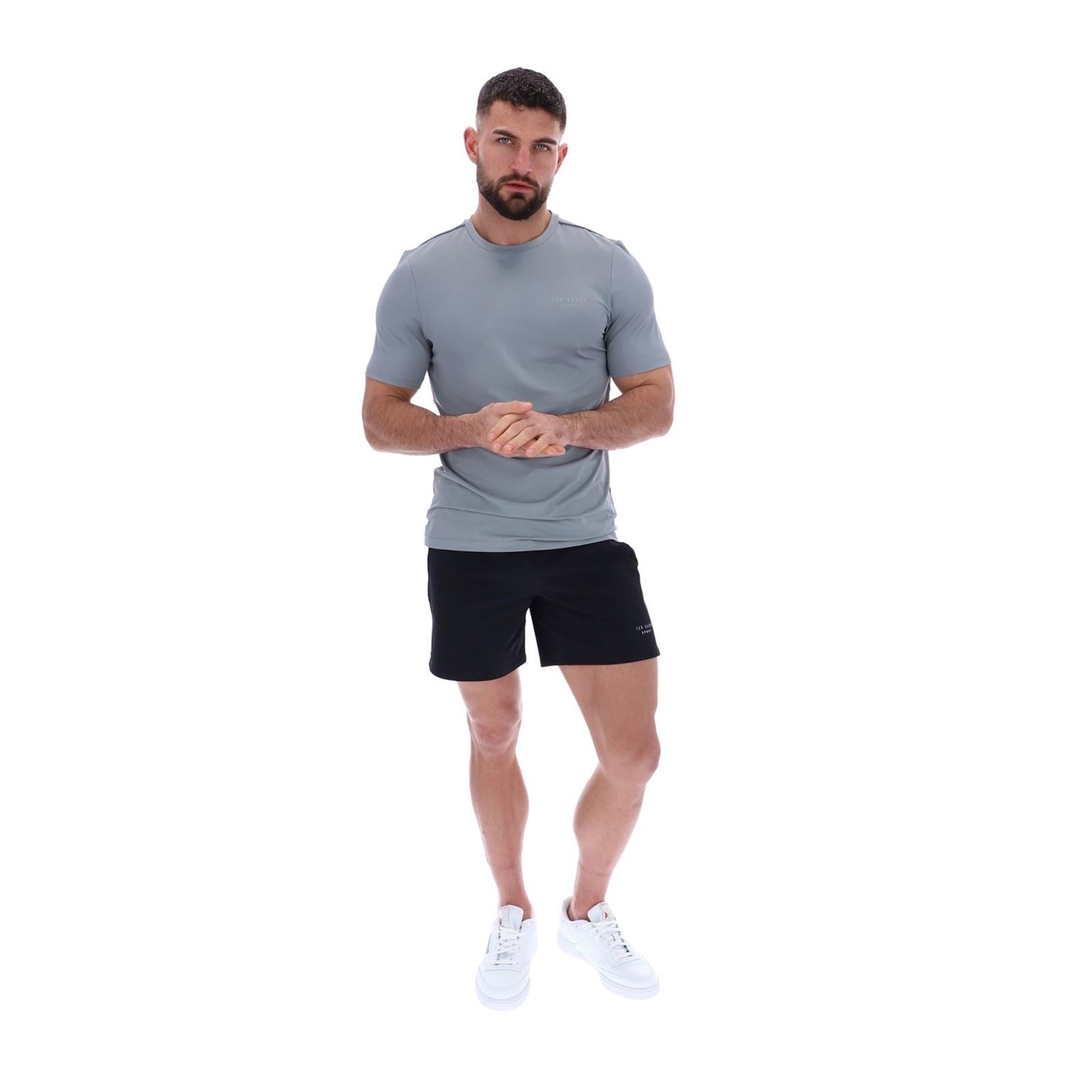Ted Baker SAM TBMTS2635 Polyester Herren Graue Activewear T-Shirts
