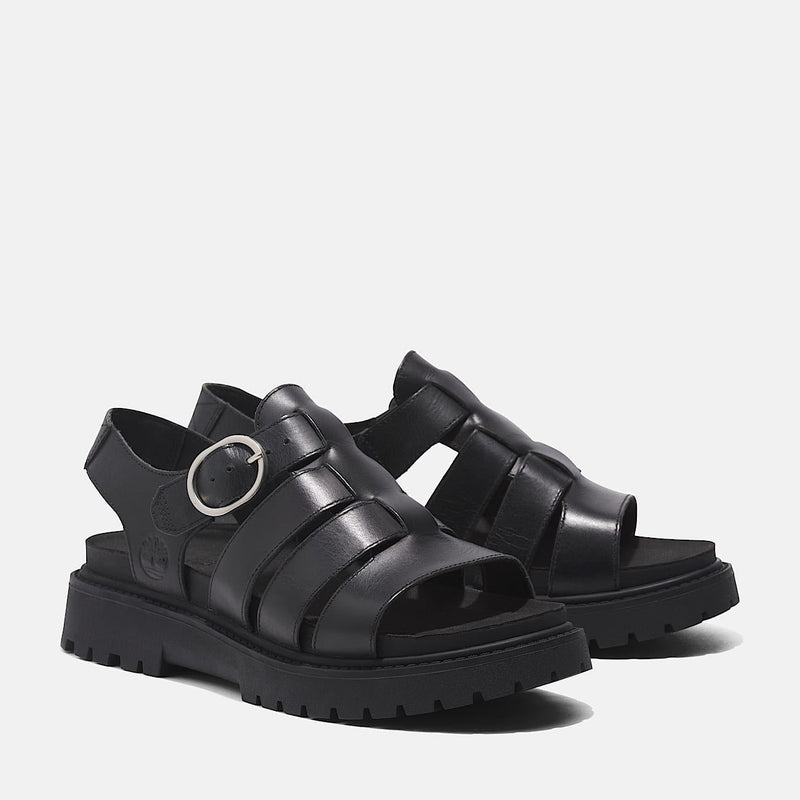 Timberland Clairemont Way Fisherman Damen Sandalen Aus Schwarzem Leder