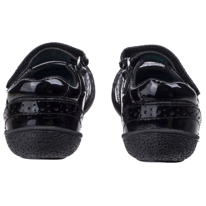 Hush Puppies Rina Junior Patent Mädchenschuhe Aus Schwarzem Lackleder