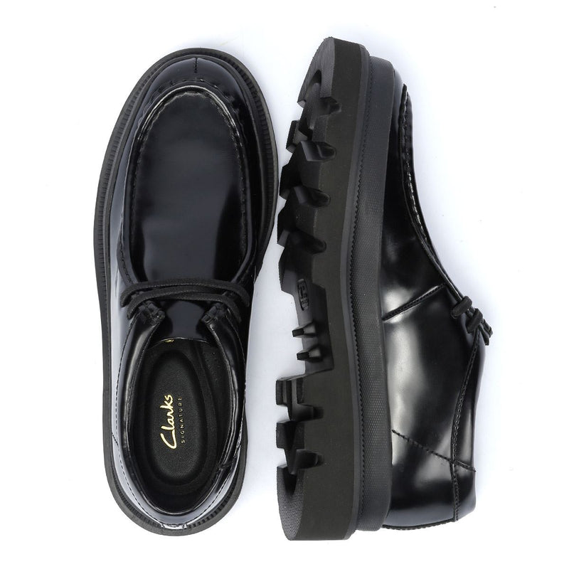 Clarks Main Badell Seam Schwarze Farbe Herren Schnürschuhe Aus Leder