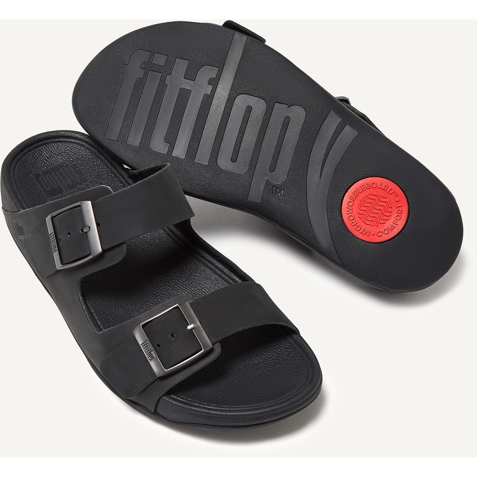 Fitflop Gogh Moc Leder Herren Schwarze Sandalen