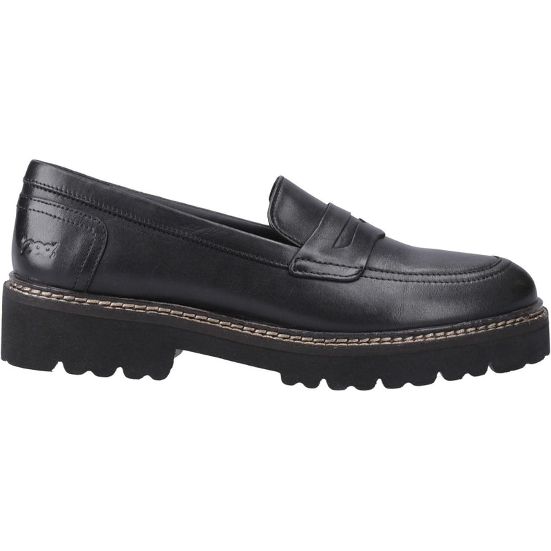 Pod Kenny Leder Frauen Schwarze Farbe Slipper