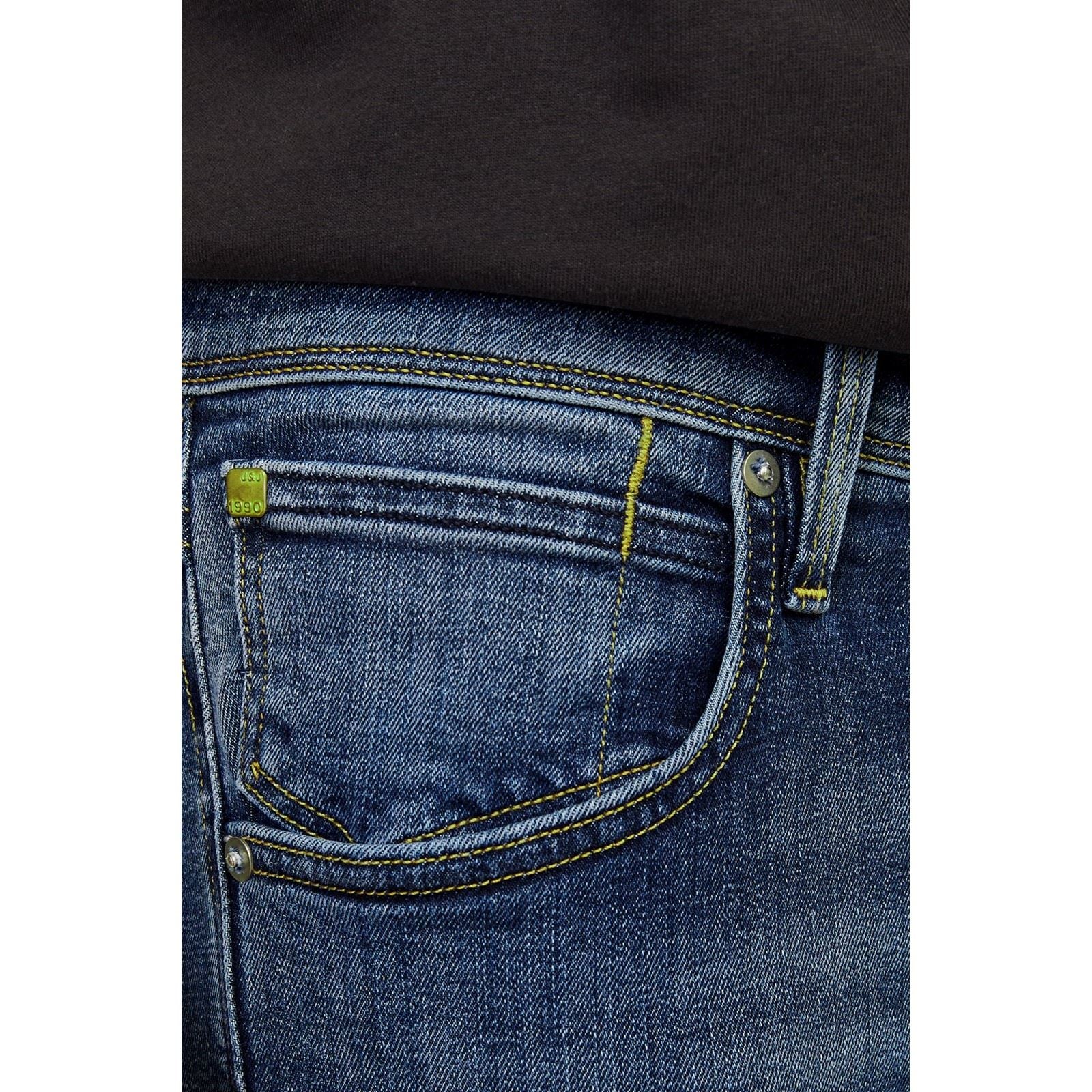 Jack & Jones Glenn Fox Baumwoll Herren Blaue Slim Jeans