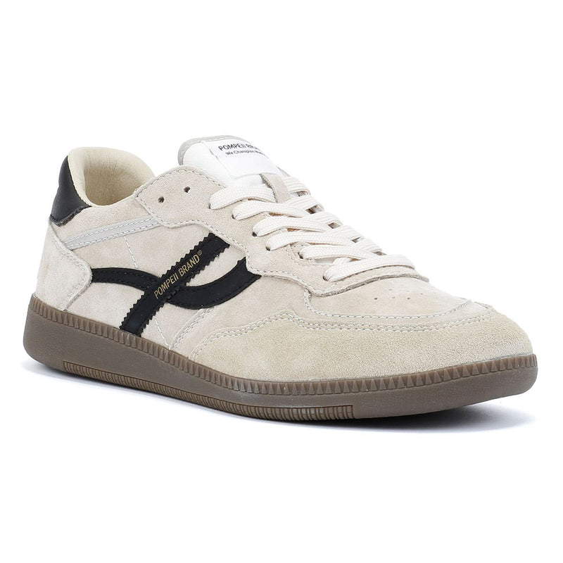 Pompeii Elan Sala Herren Sneaker Aus Weißem Wildleder