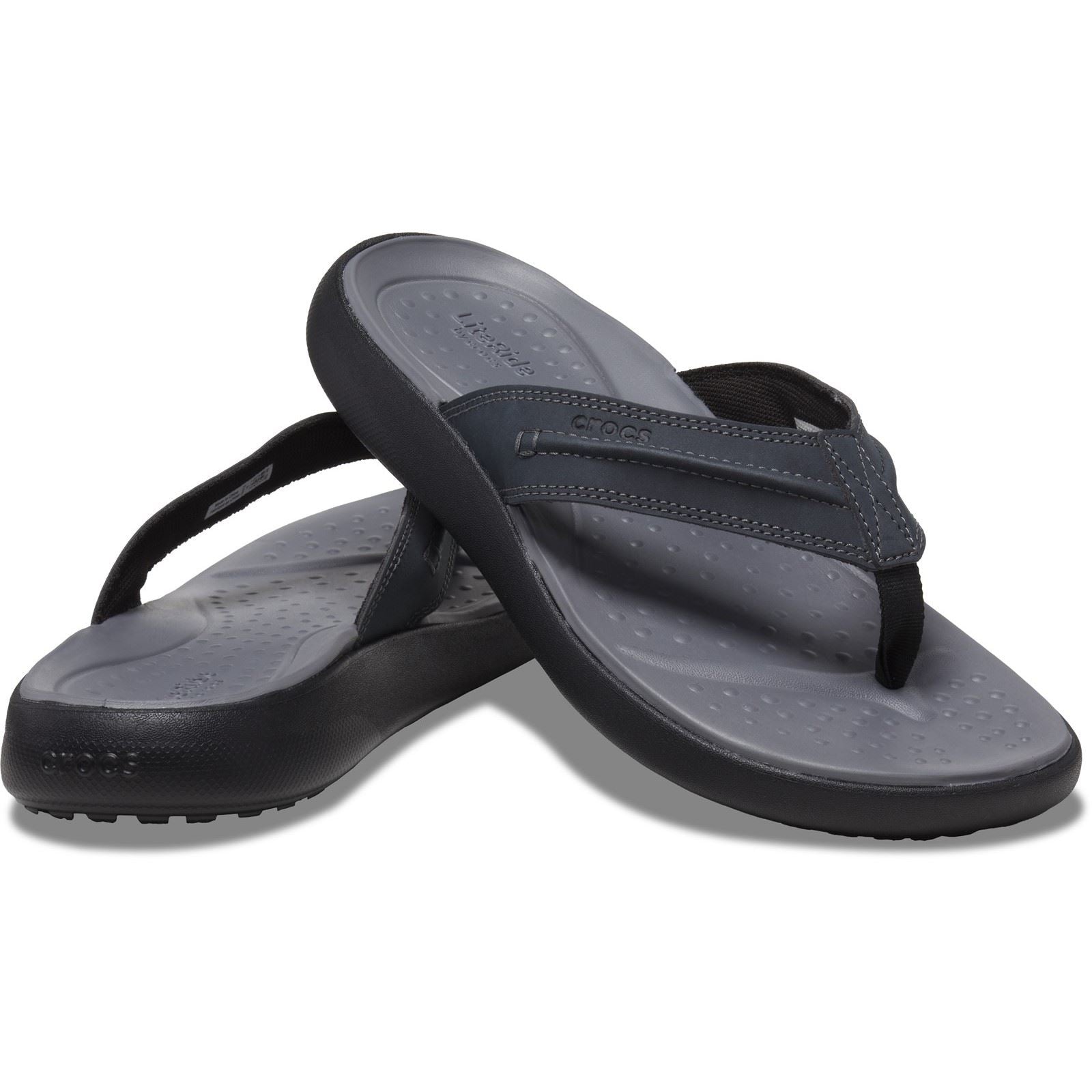 Crocs Yukon Vista II Herren Flip Flops Aus Schwarzem Polyurethan