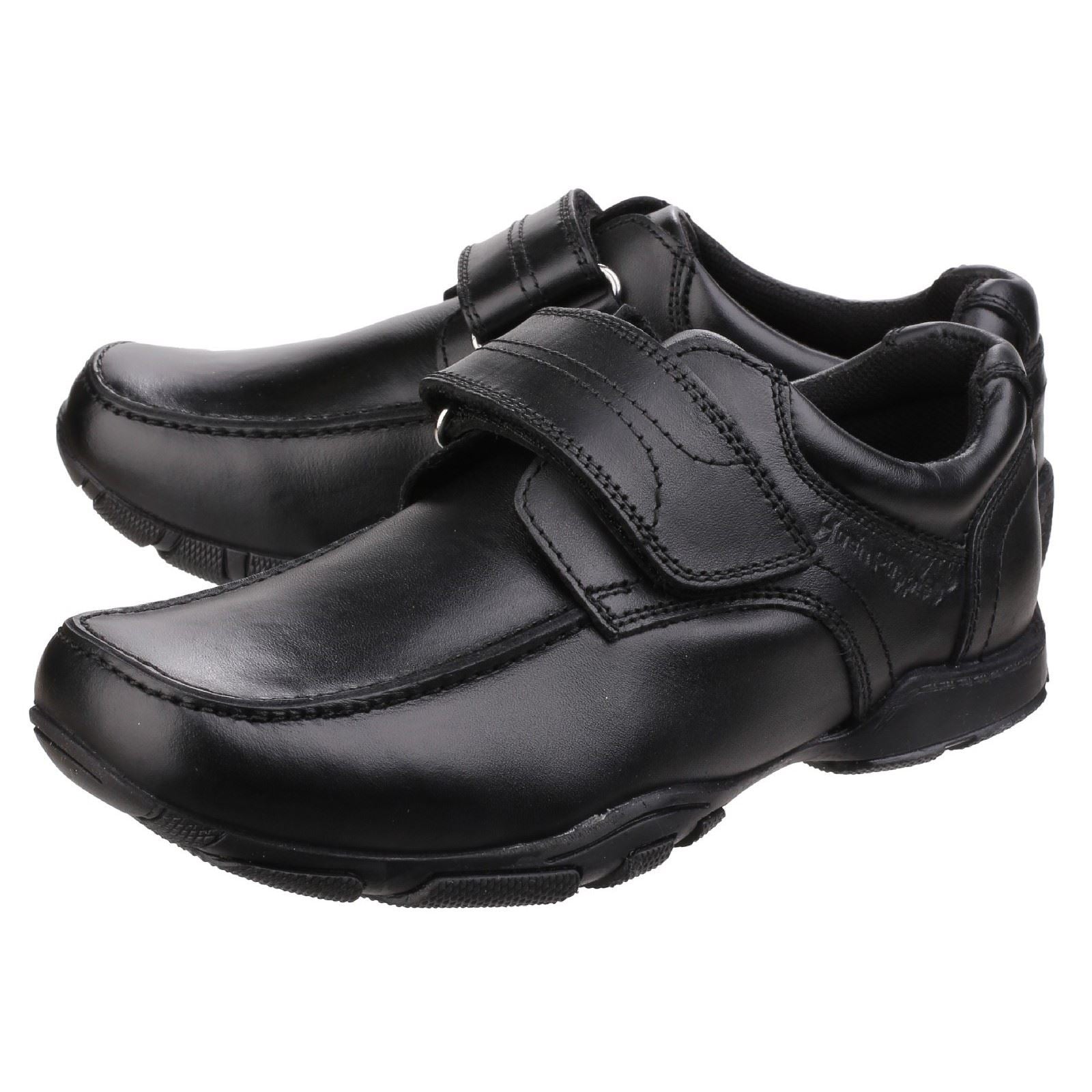 Hush Puppies Freddy 2 Junior Lederschuhe Für Jungen In Schwarz