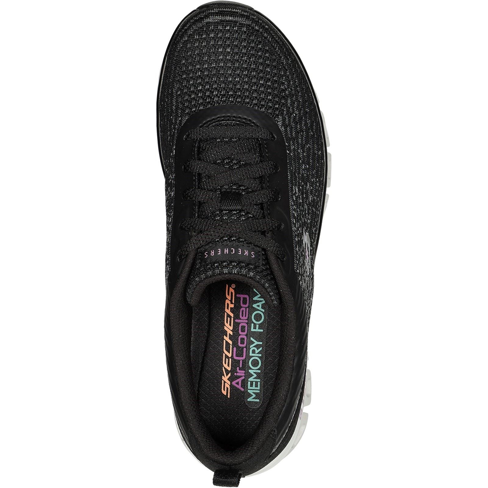 Skechers Glide-Step Head Start Textile Damen-Sneaker In Schwarz