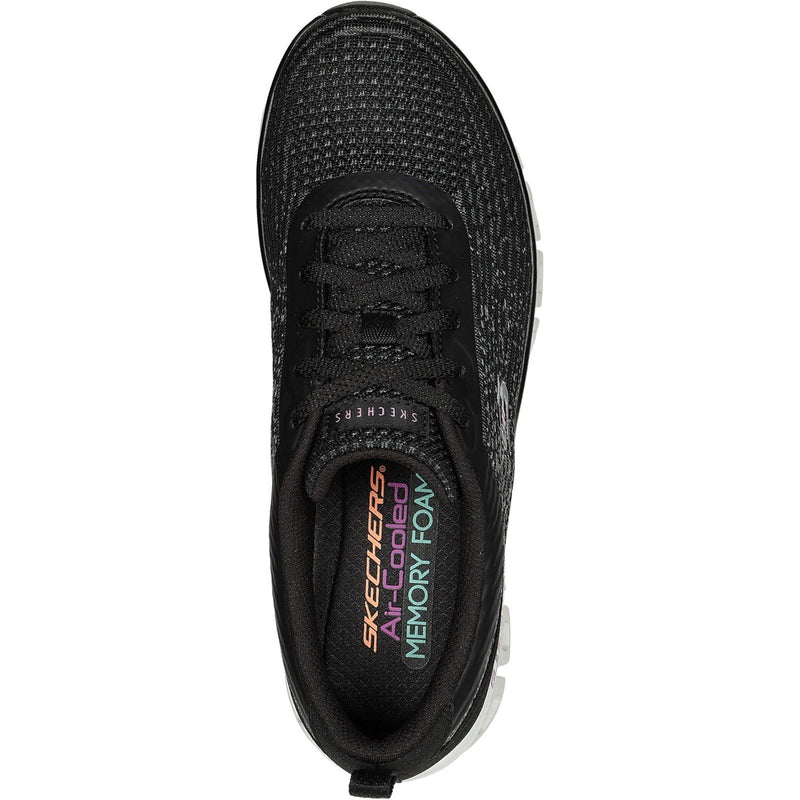 Skechers Glide-Step Head Start Textile Damen-Sneaker In Schwarz