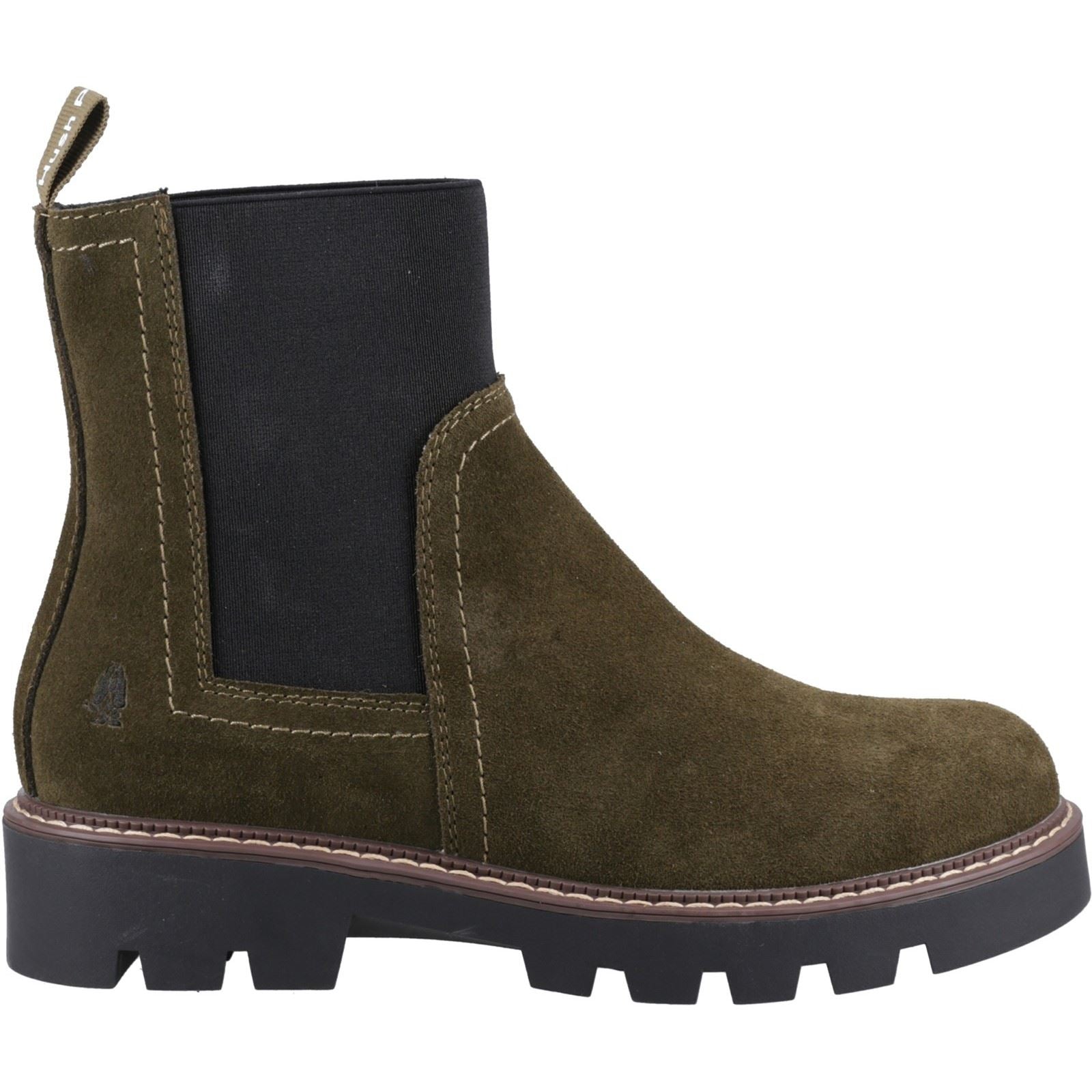 Hush Puppies Adeline Wildleder Damen Khaki Stiefel