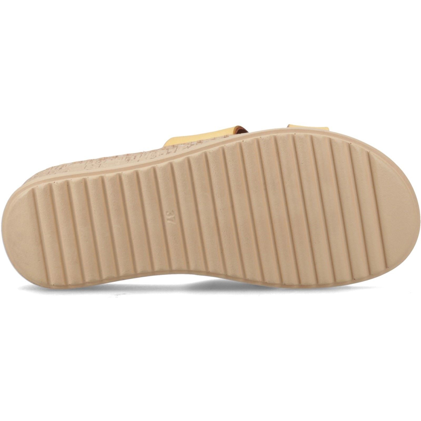 Hush Puppies Eloise Leder Frauen Senfgelbe Sandalen