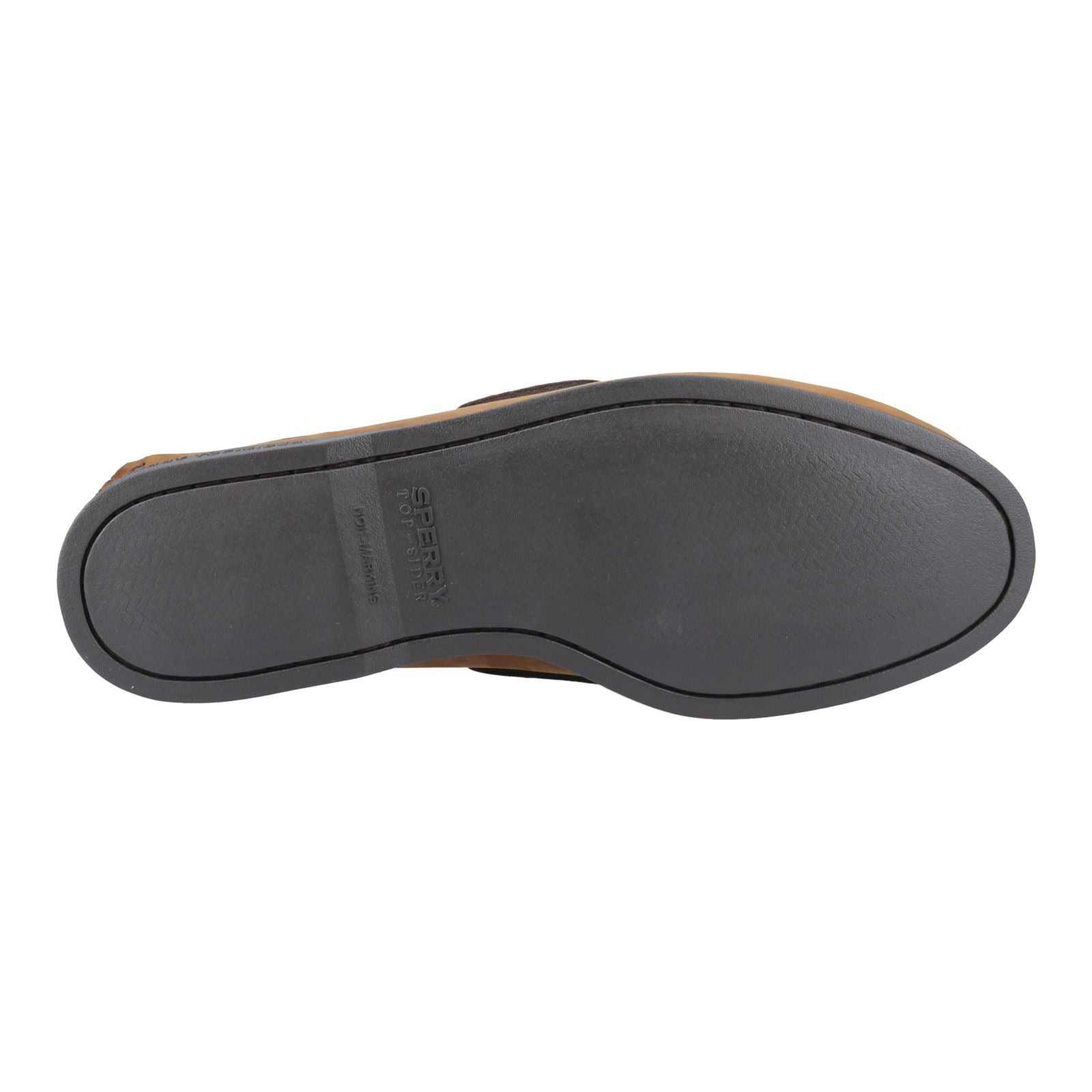 Sperry Authentic 2 Eye Herren Bootsschuhe Aus Braunem Leder Kombimaterial