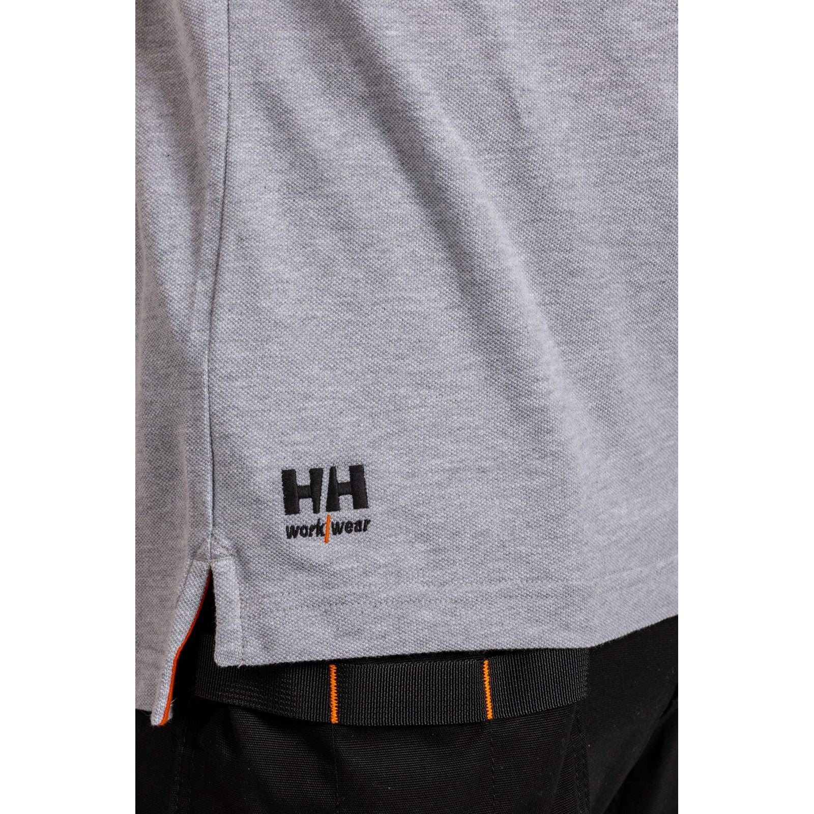 Helly Hansen Workwear Oxford Baumwoll Herren Poloshirt In Grau