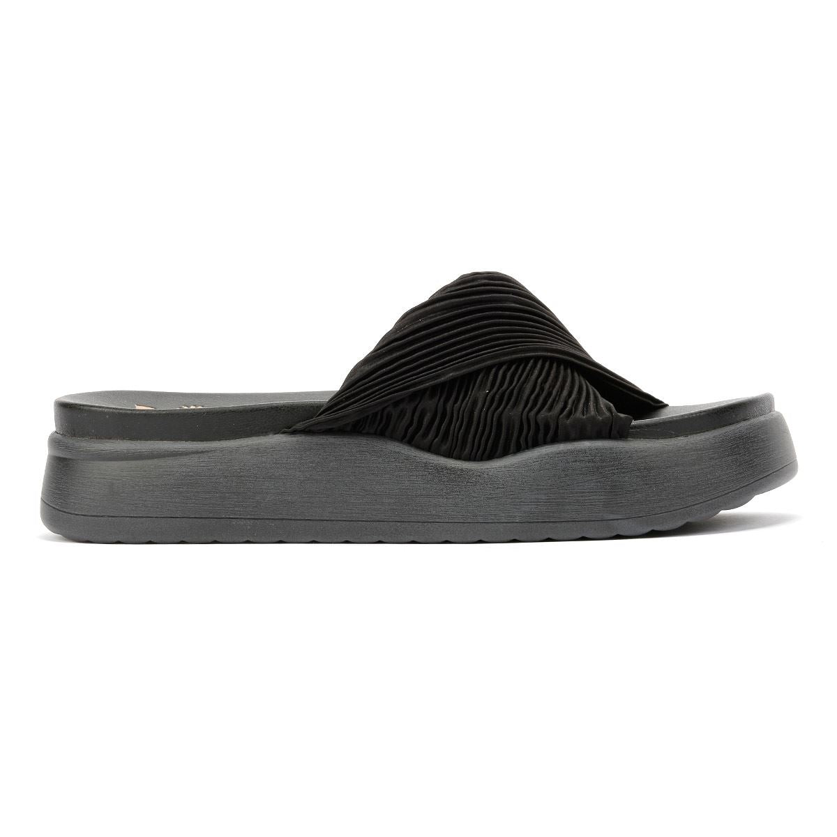 Desert Fleur Gabbro Satin Damen Sandalen In Schwarz