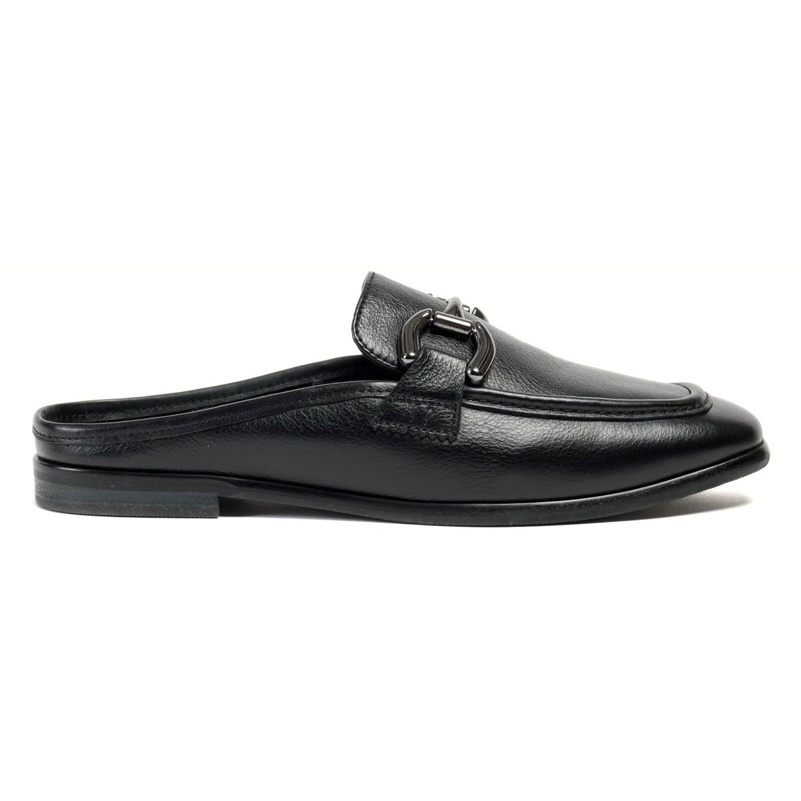 Pod Mila Damen Clogs Aus Schwarzem Leder