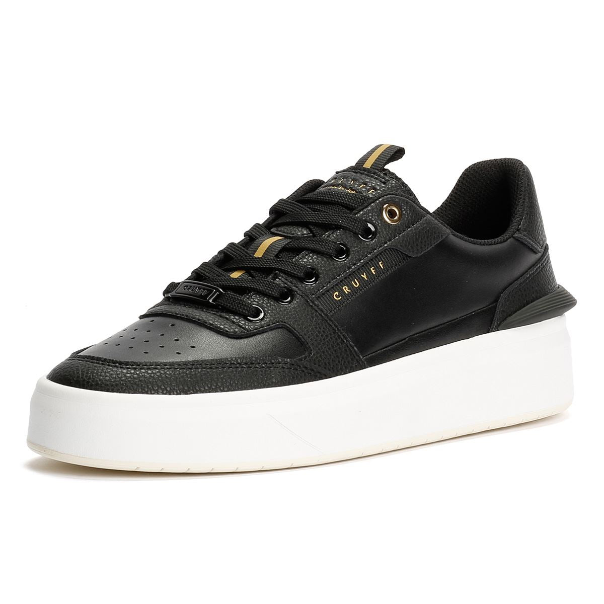 Cruyff Endorsed Tennis Herren Schwarz Leder Sneakers