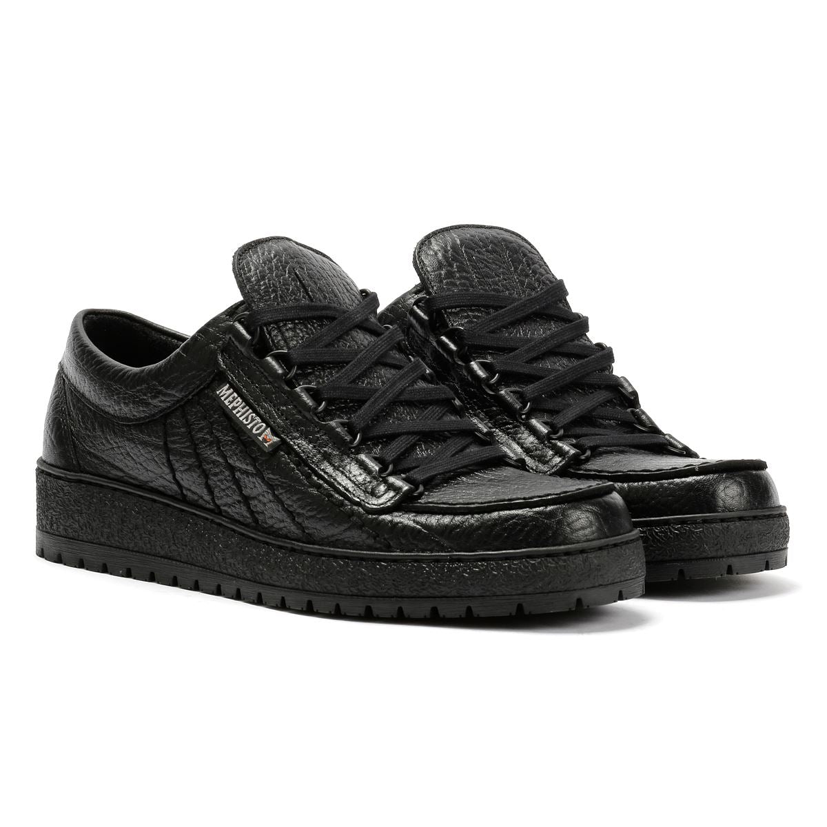 Mephisto Rainbow Mamouth 714 Leder Herren Schwarz Schnürschuhe