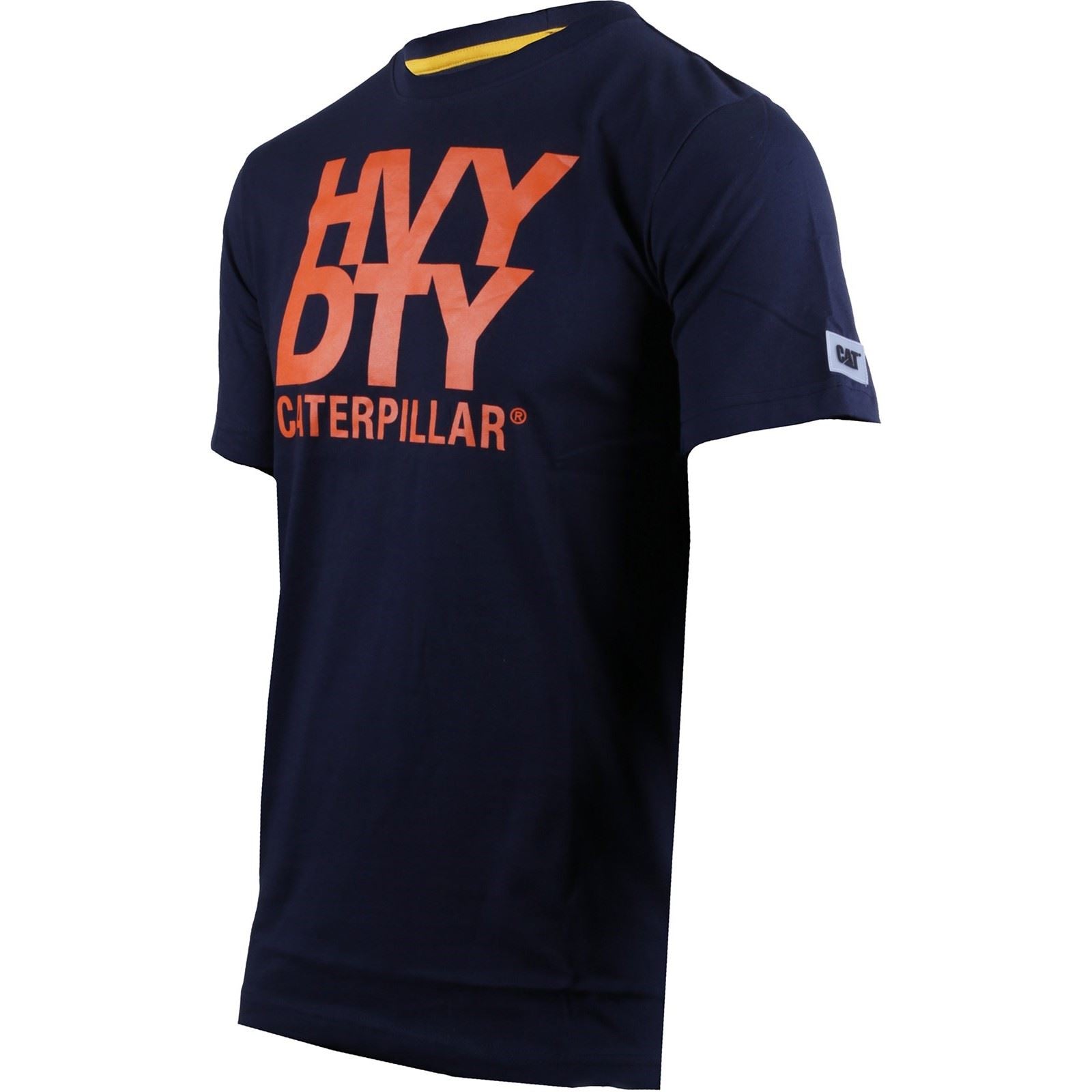 Caterpillar Heavy Duty Baumwoll Männer Schwarze Farbe Kurzarm-T-Shirts