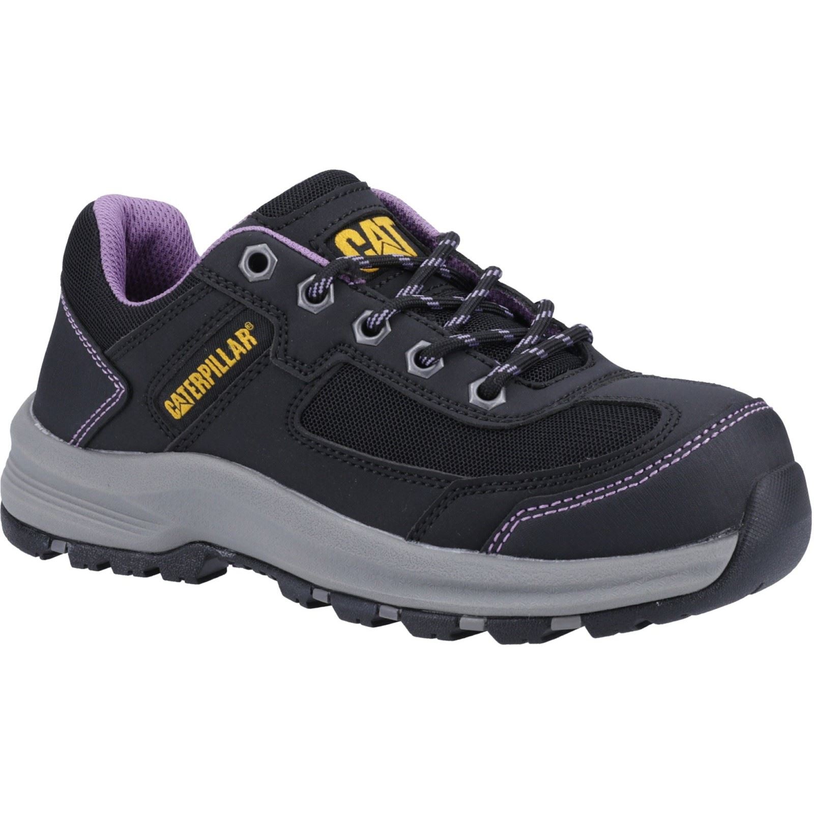 Caterpillar Elmore Pvc Schwarz/Lila Sicherheitsschuhe