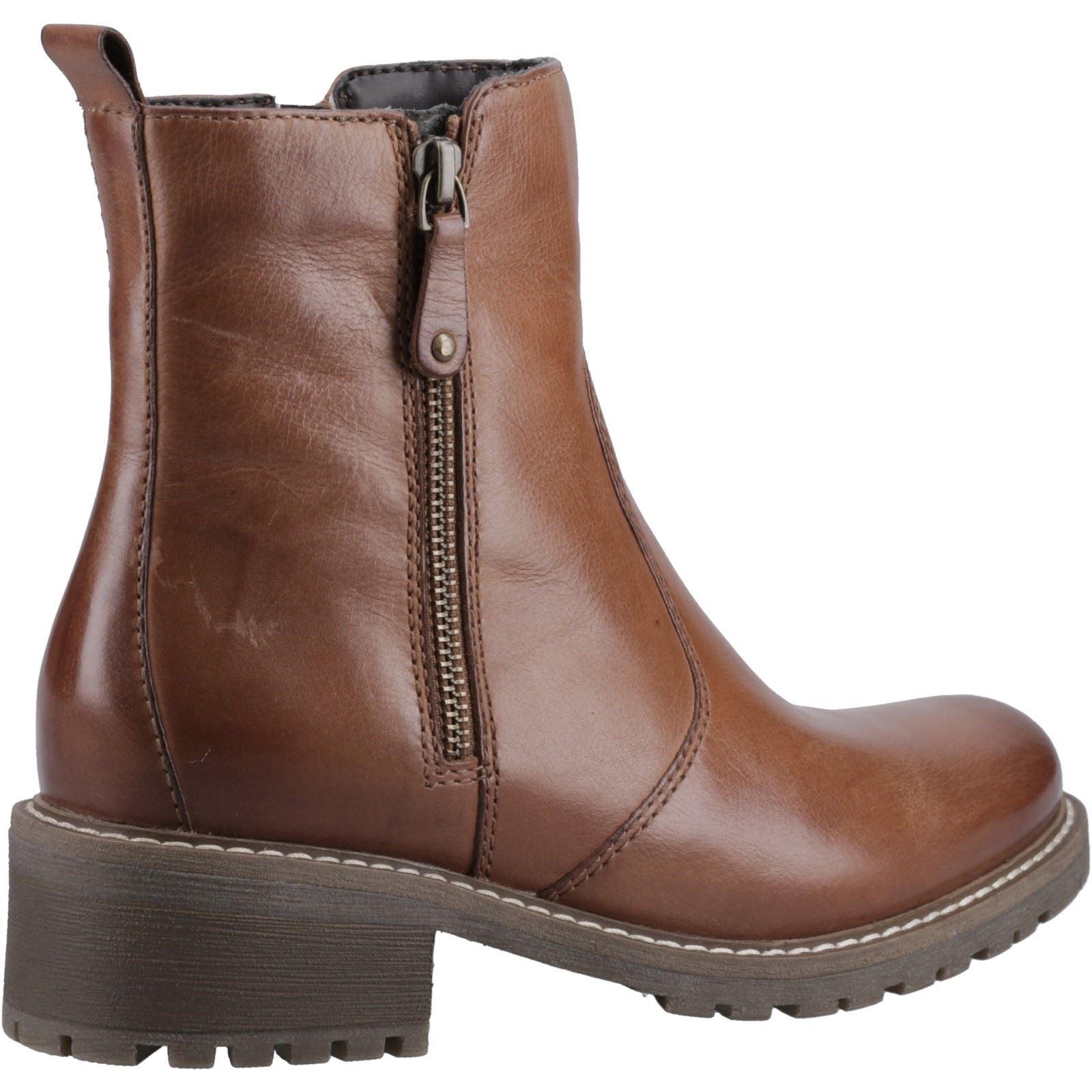 Hush Puppies Pippa Leder Damen Tan Stiefel
