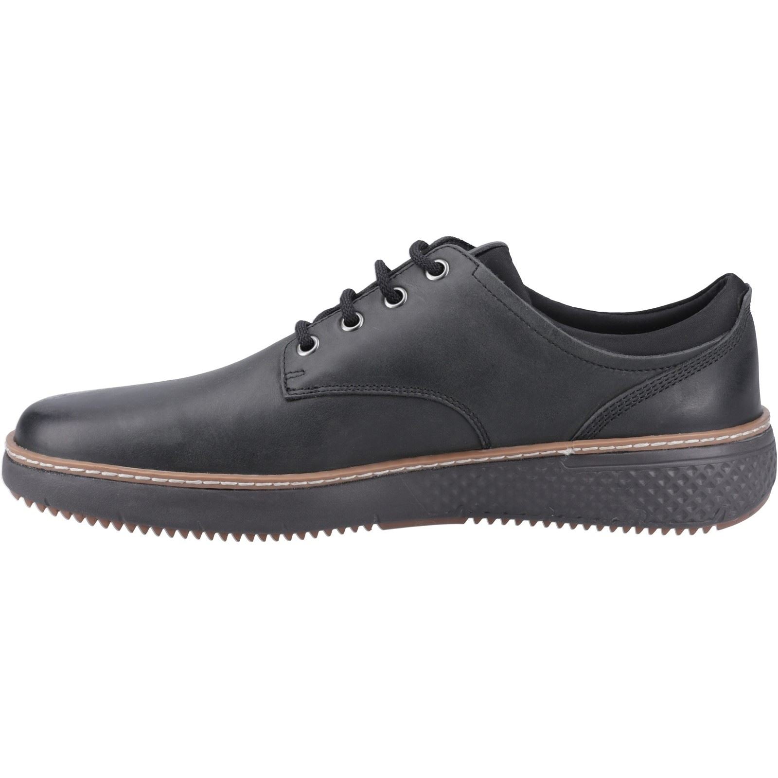 Hush Puppies Kash Herrenschuhe aus schwarzem Leder mit Schnürung