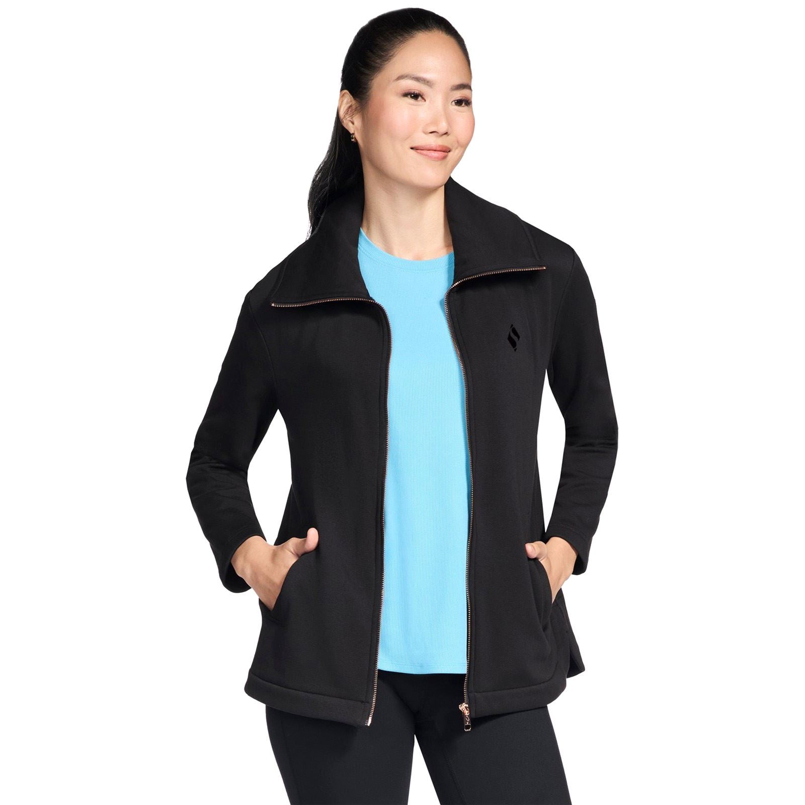 Skechers Performance GO SNUGGLE Tunic Jacket Damen Schwarze Jacke