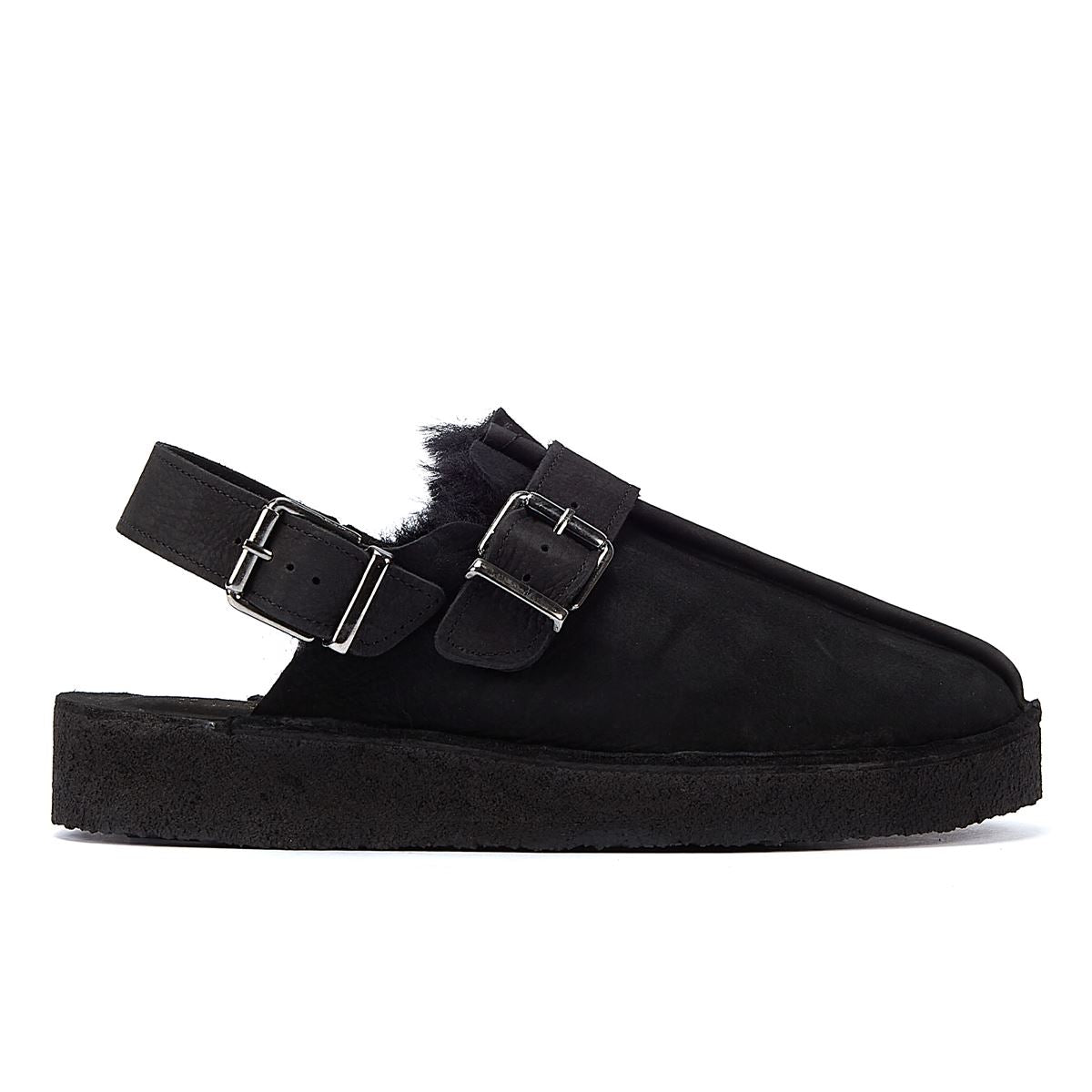 Clarks Trek Mule Sling Gefütterte Damen-Schwarze-Komfortschuhe