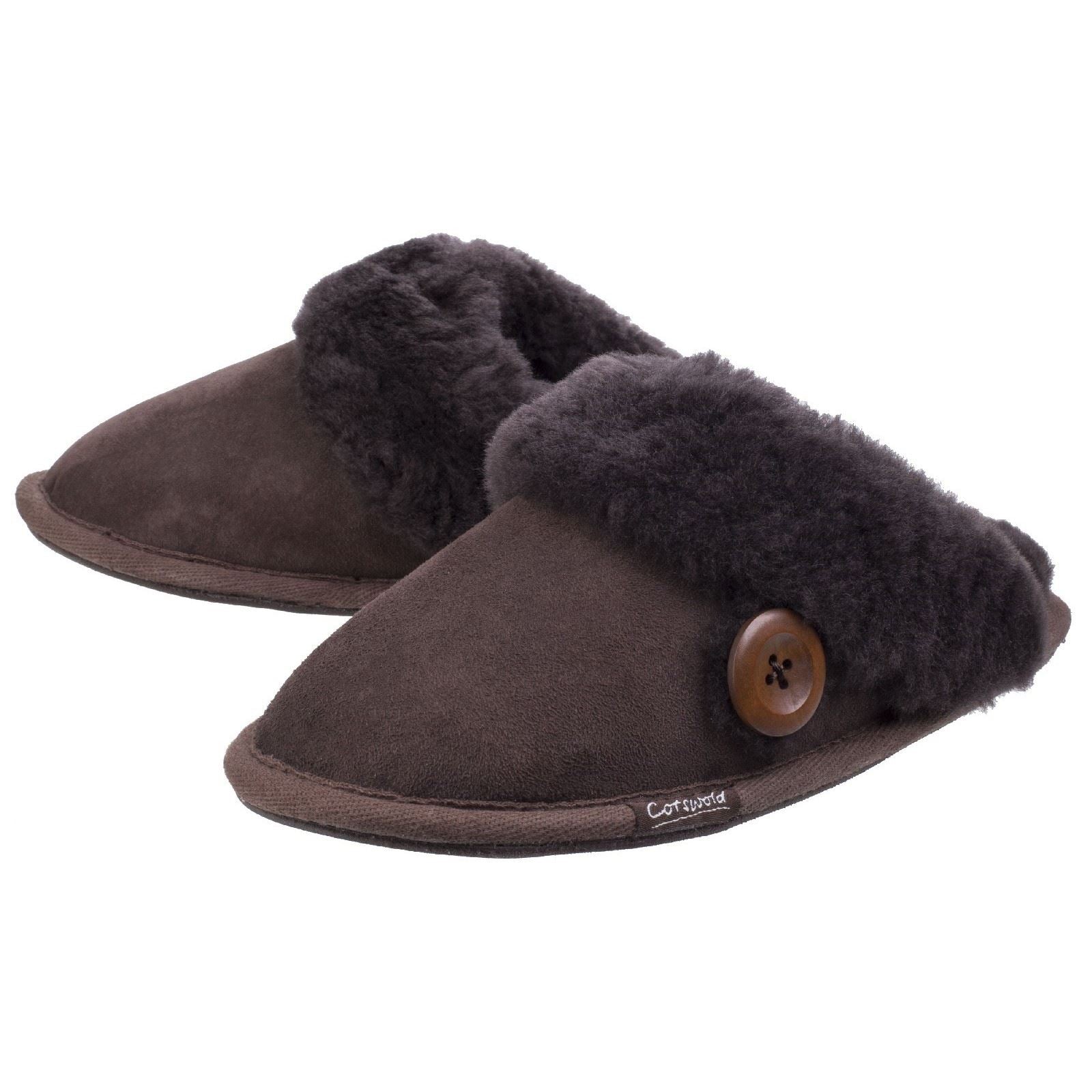 Cotswold Lechlade Damen Schokoladenfarbene Ledermules