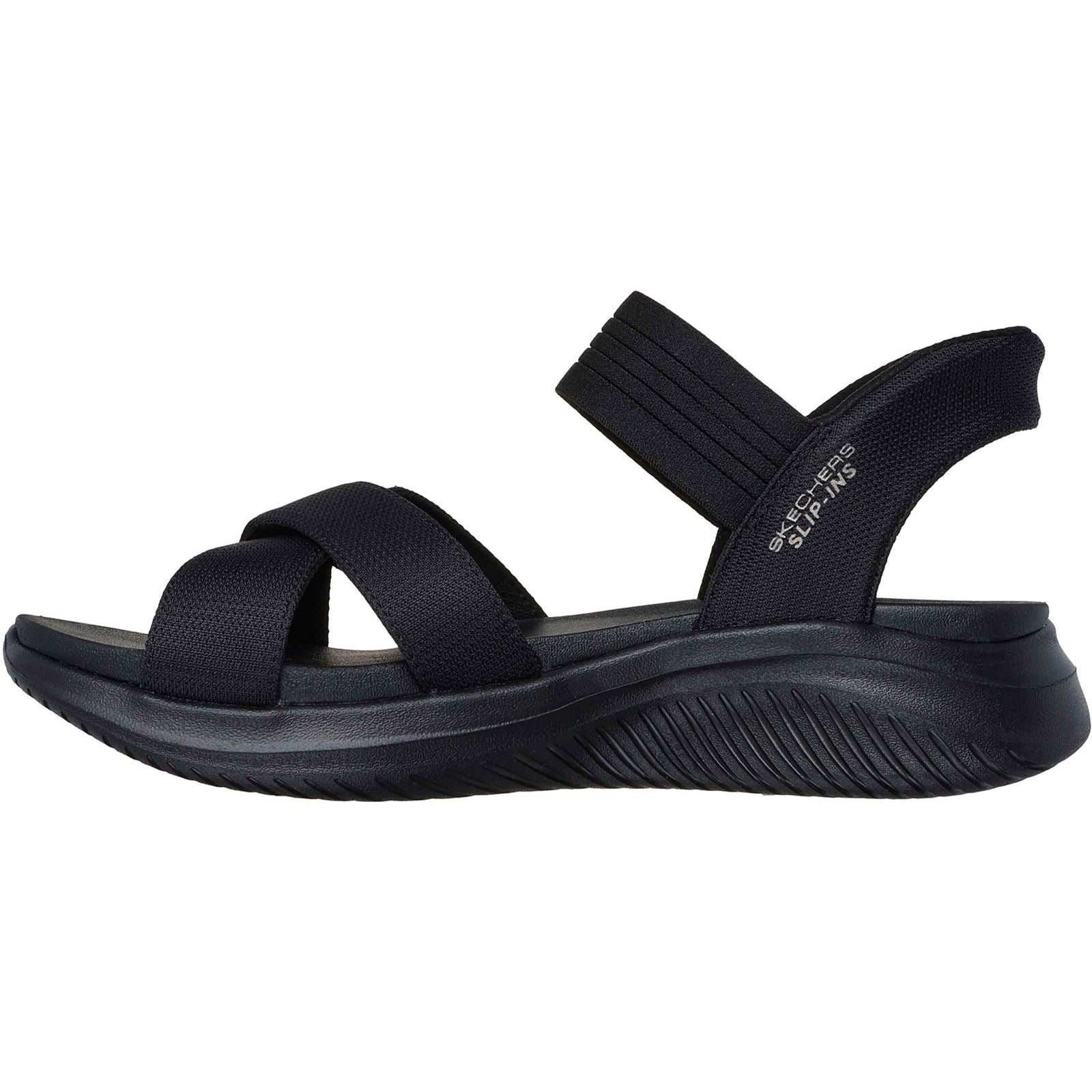Skechers Ultra Flex 3.0 - Never Better Textil Damen Schwarze Sandalen