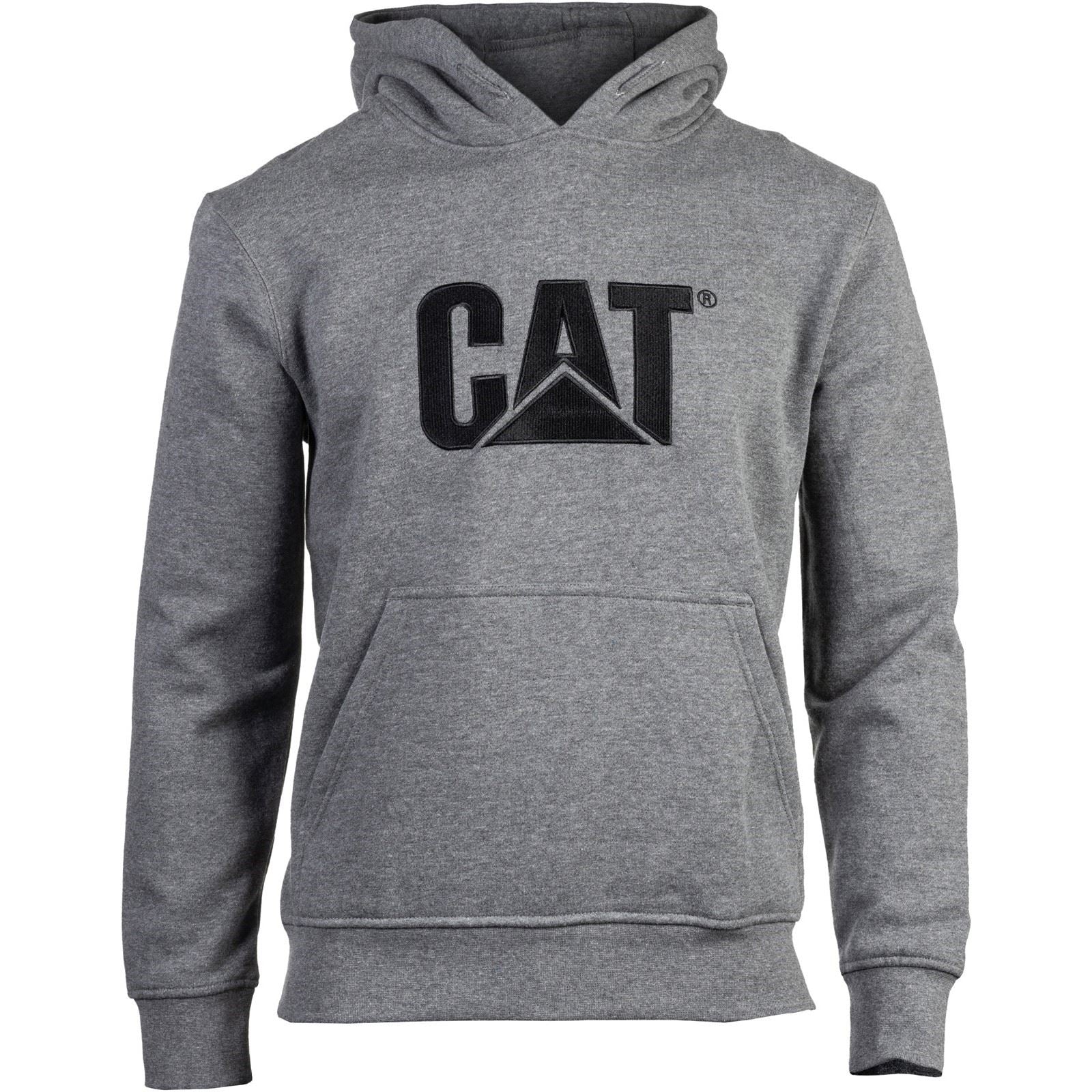 Caterpillar Trademark Baumwoll Herren Graues Kapuzensweatshirt