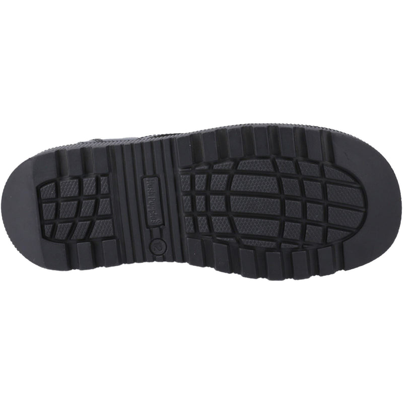 Hush Puppies Keeley Mädchenschuhe Aus Schwarzem Leder Mit Schnürung