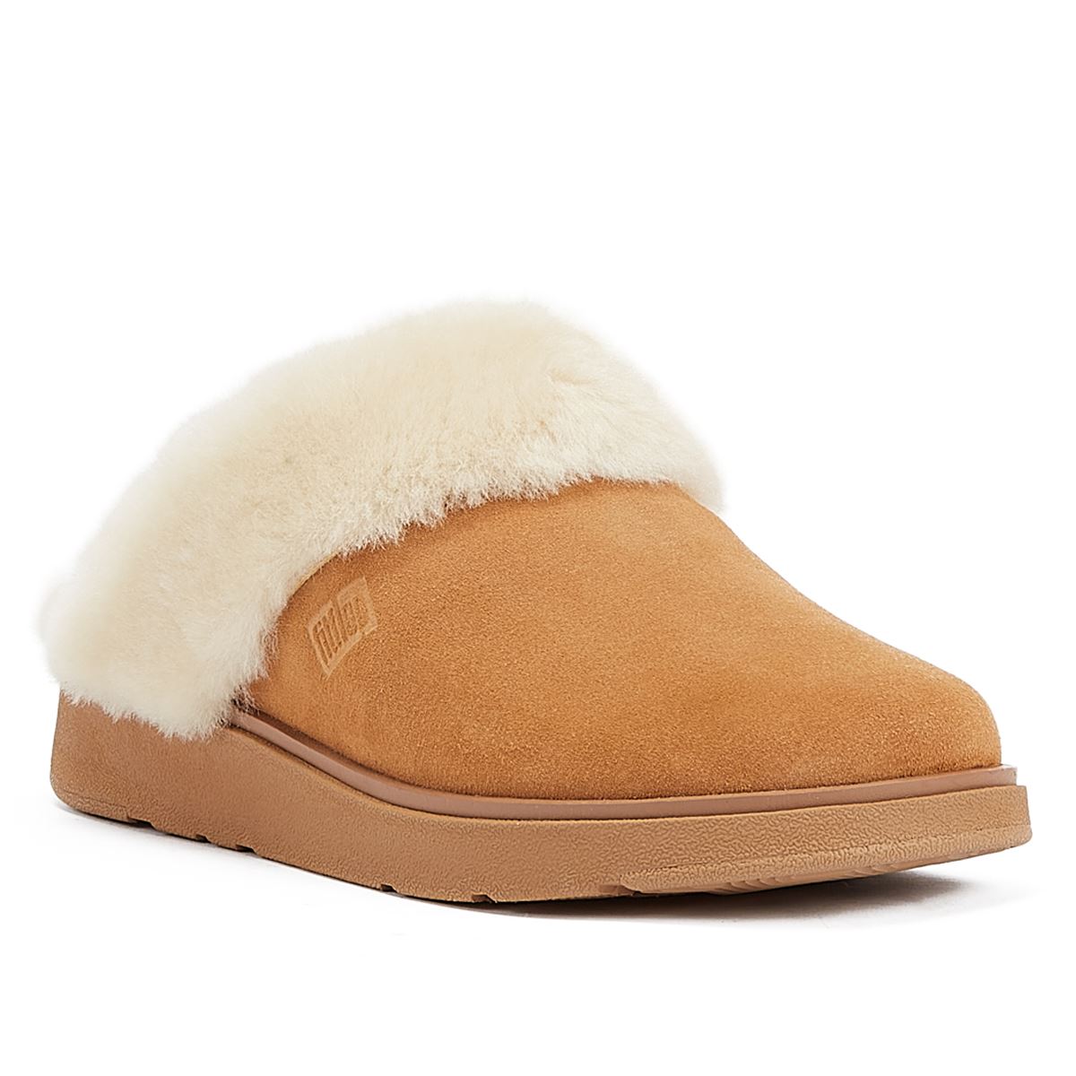 FitFlop Lammfellkragen Damen Hausschuhe In Beige