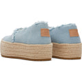 TOMS Valencia Hundert Prozent Baumwolle Damen Pastellblaue Espadrilles