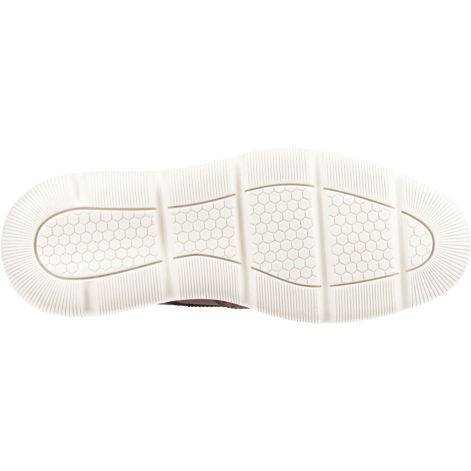 Hush Puppies Zach Herrenschuhe aus Leder in Tan/Weiß mit Lochmuster