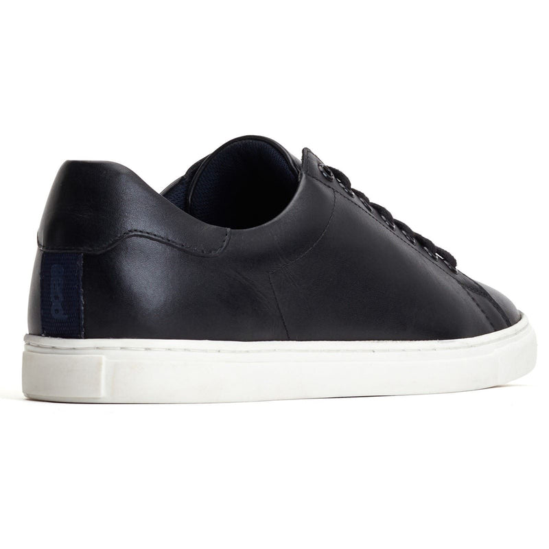 Base London Tucker Schwarze Farbe Ledersneaker Für Herren