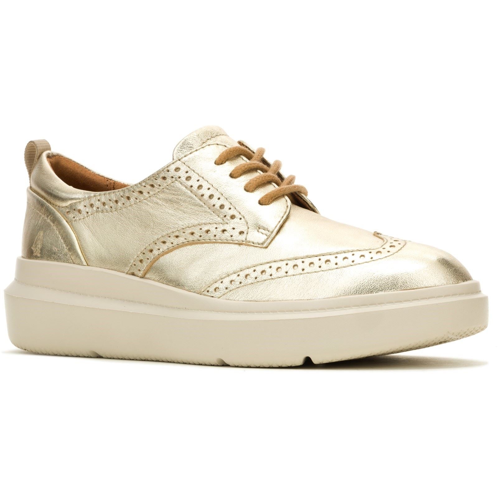 Hush Puppies Joy Leder Damen Champagne Brogues Schuhe