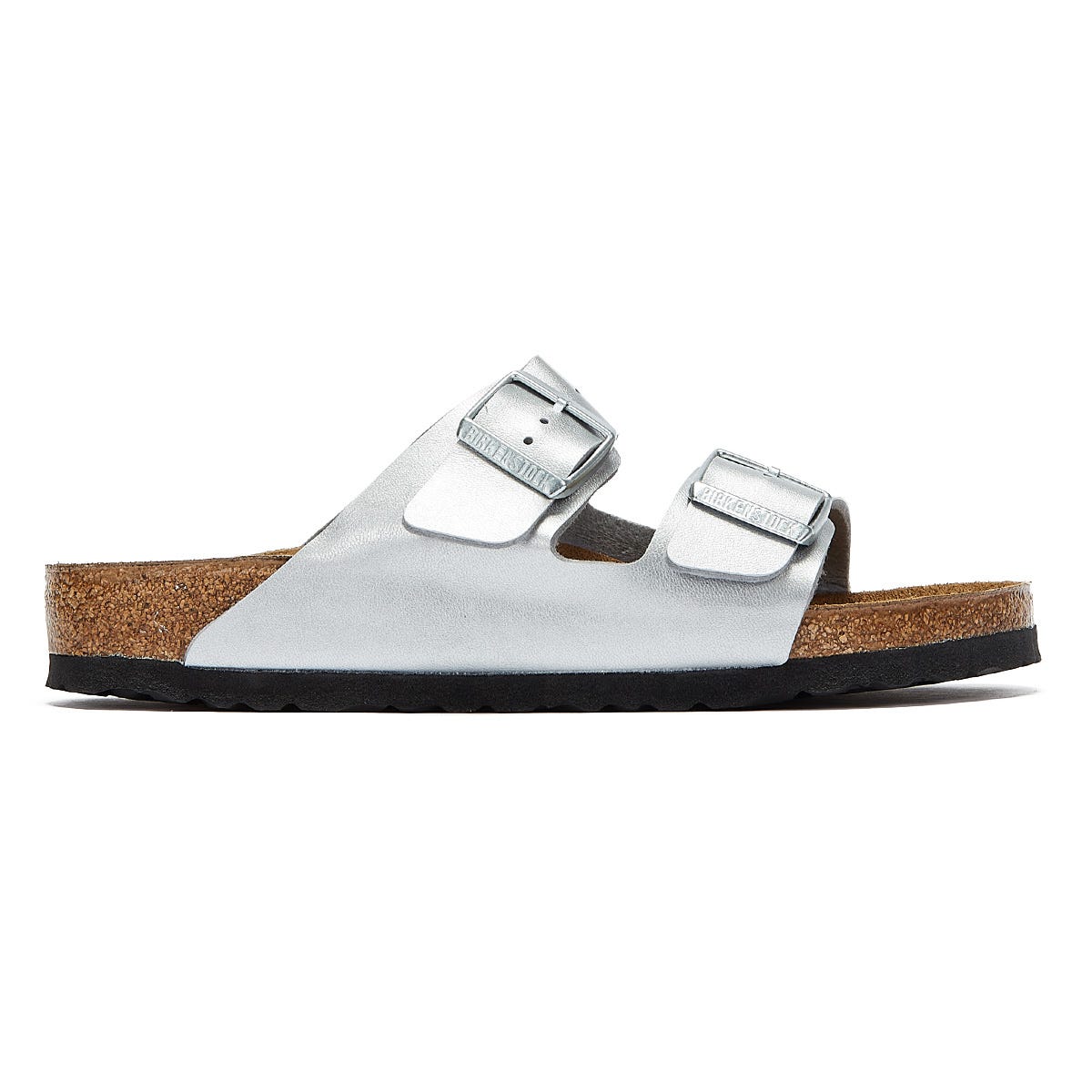 Birkenstock Arizona Birko Flor Damen Silber Sandalen